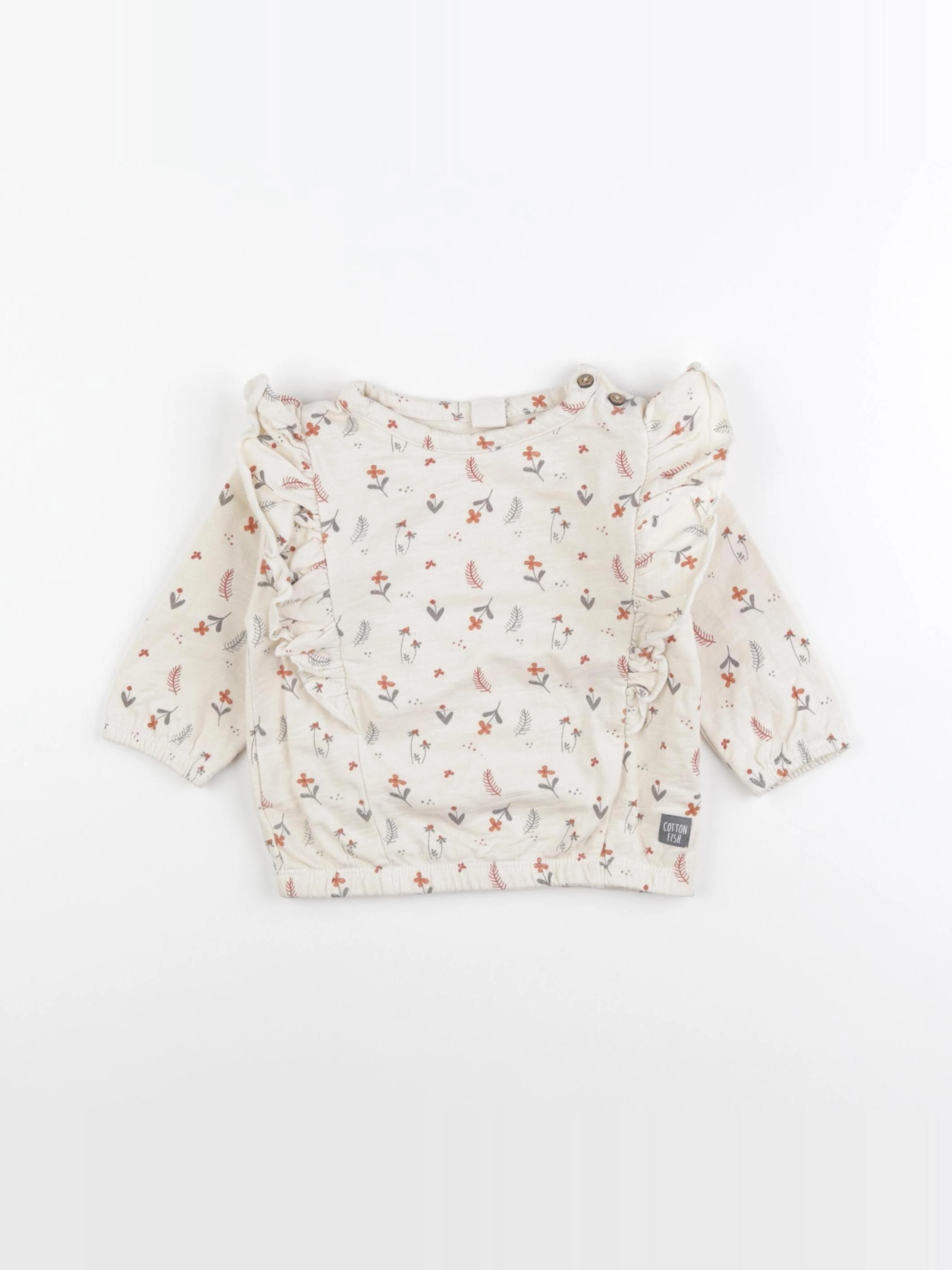 Cotton Fish - sweat beige - 12 mois