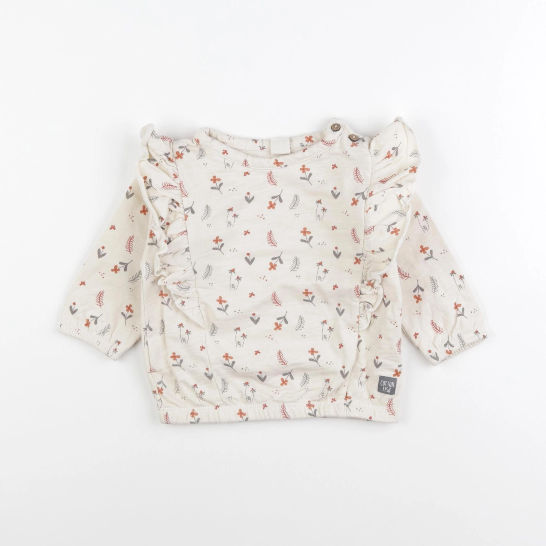 Cotton Fish - sweat beige - 12 mois