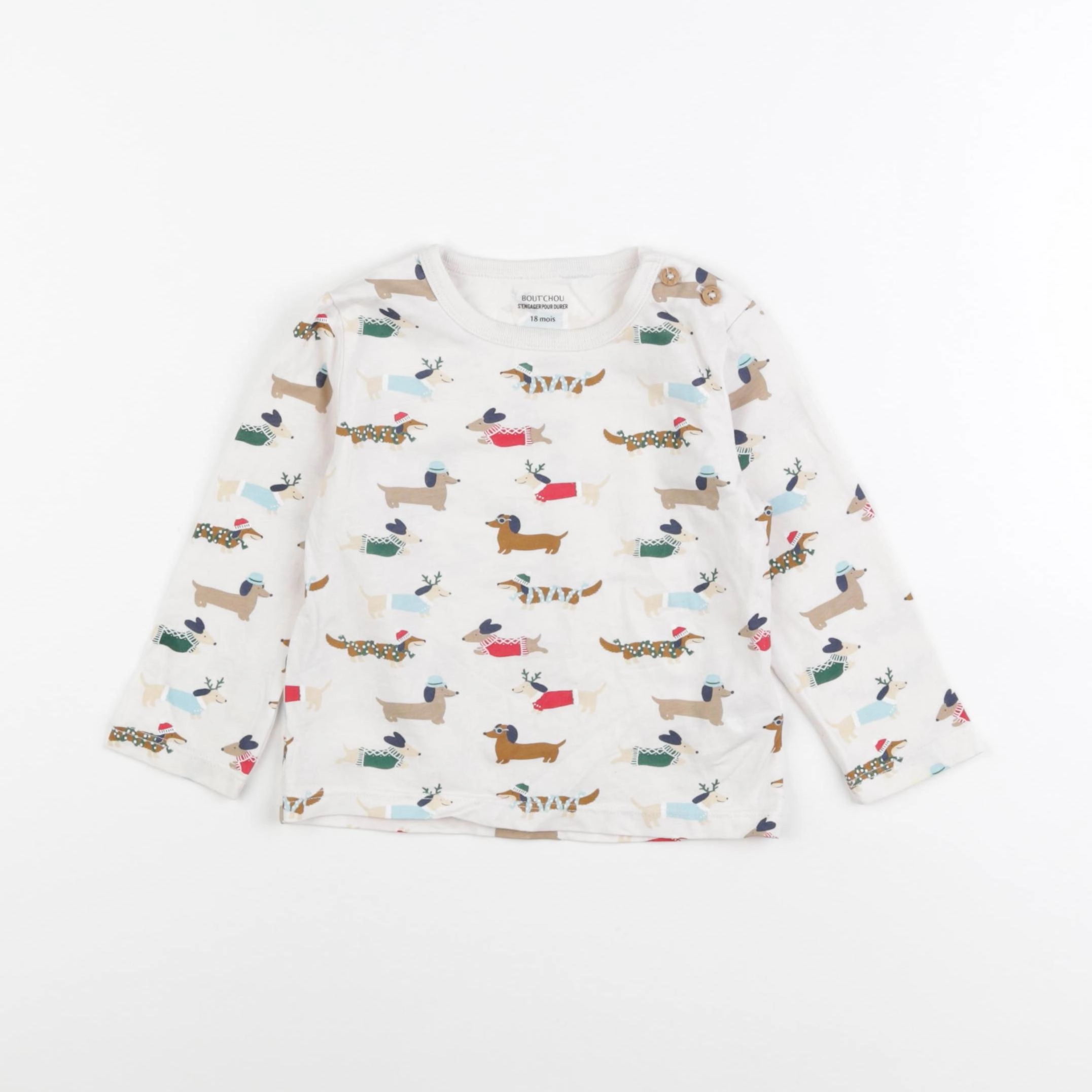 Boutchou - tee-shirt beige - 18 mois