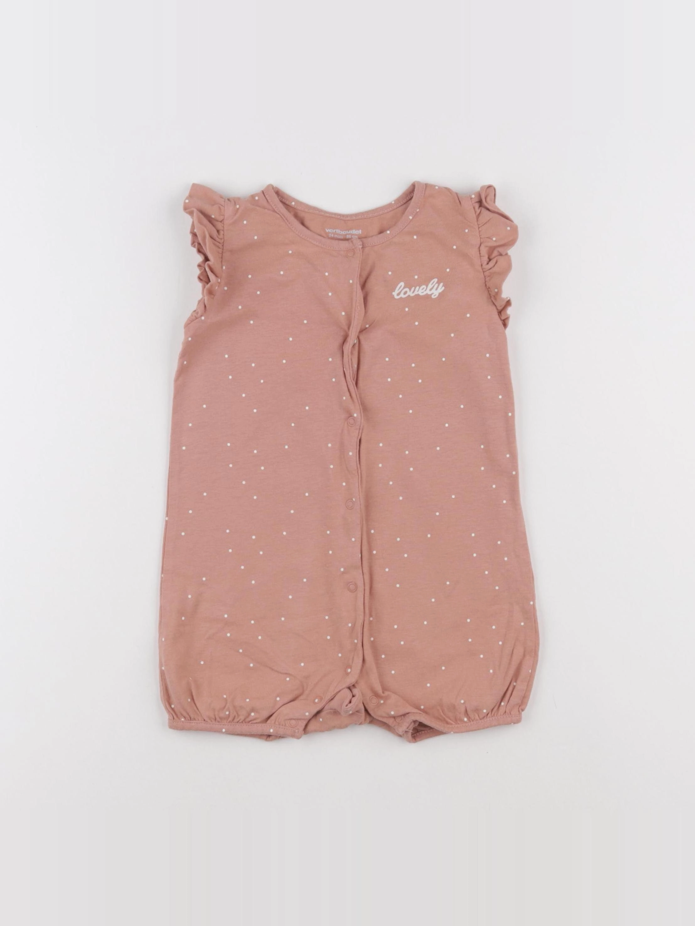 Vertbaudet - pyjama coton rose - 24 mois