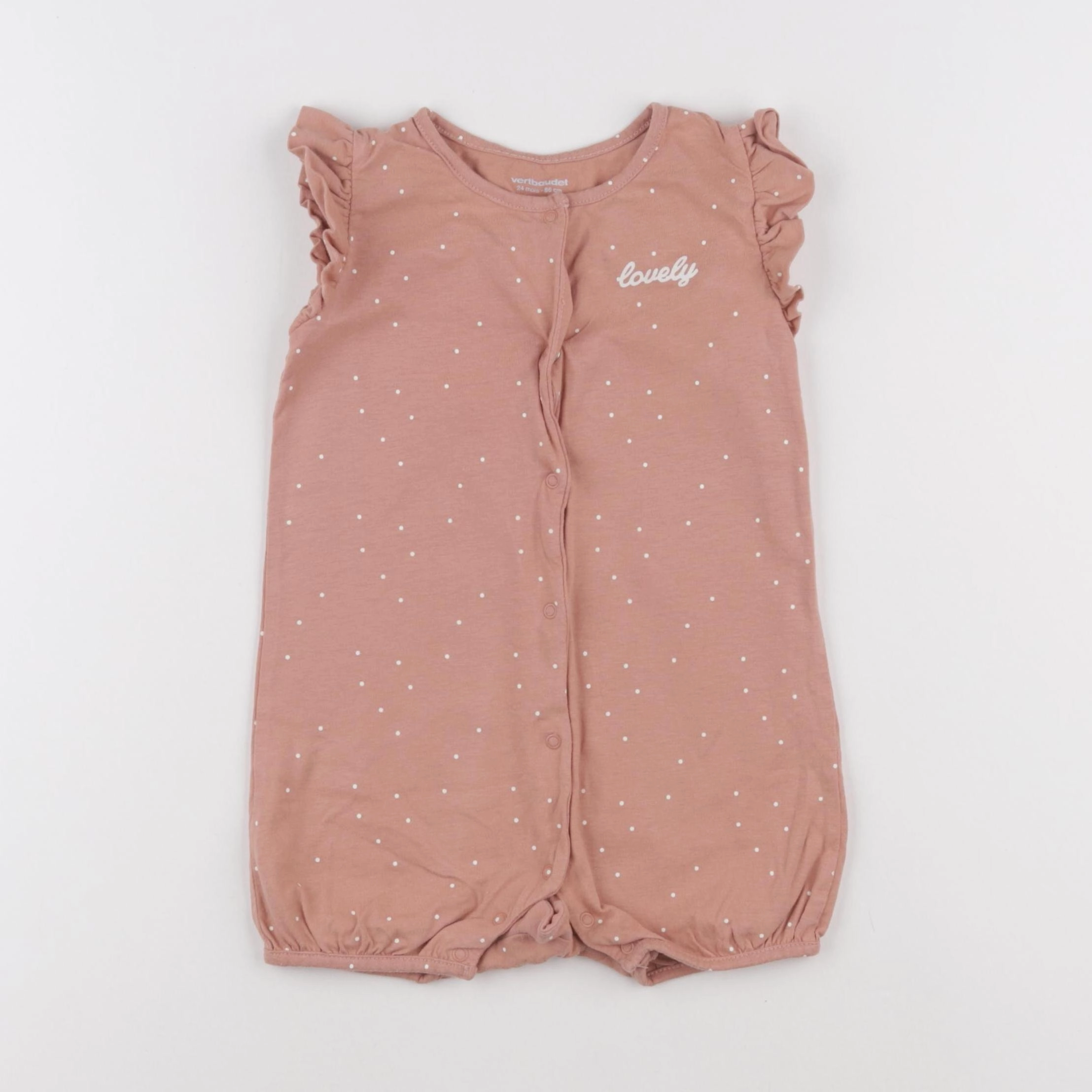 Vertbaudet - pyjama coton rose - 24 mois