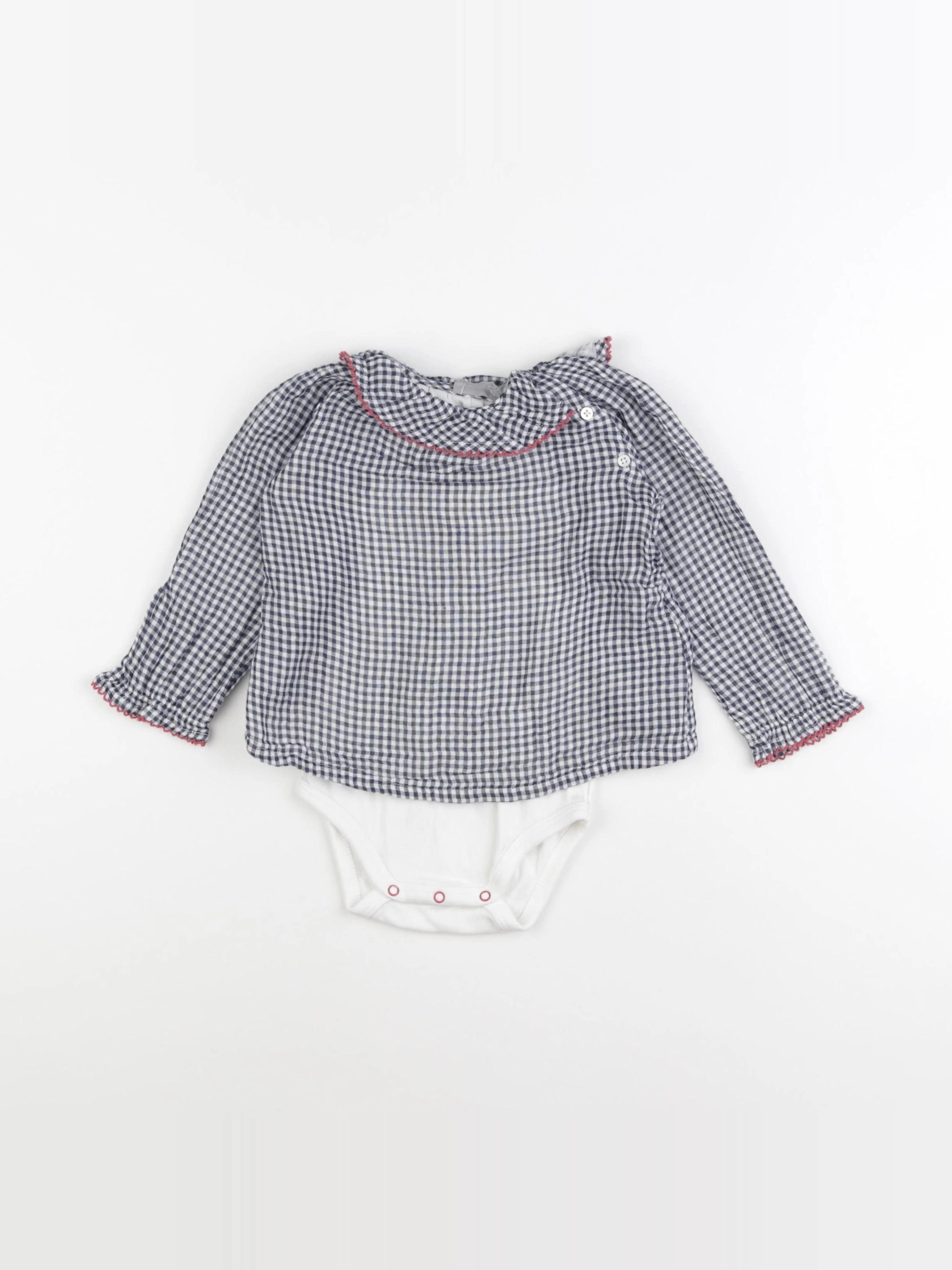 Boutchou - body blouse bleu - 18 mois