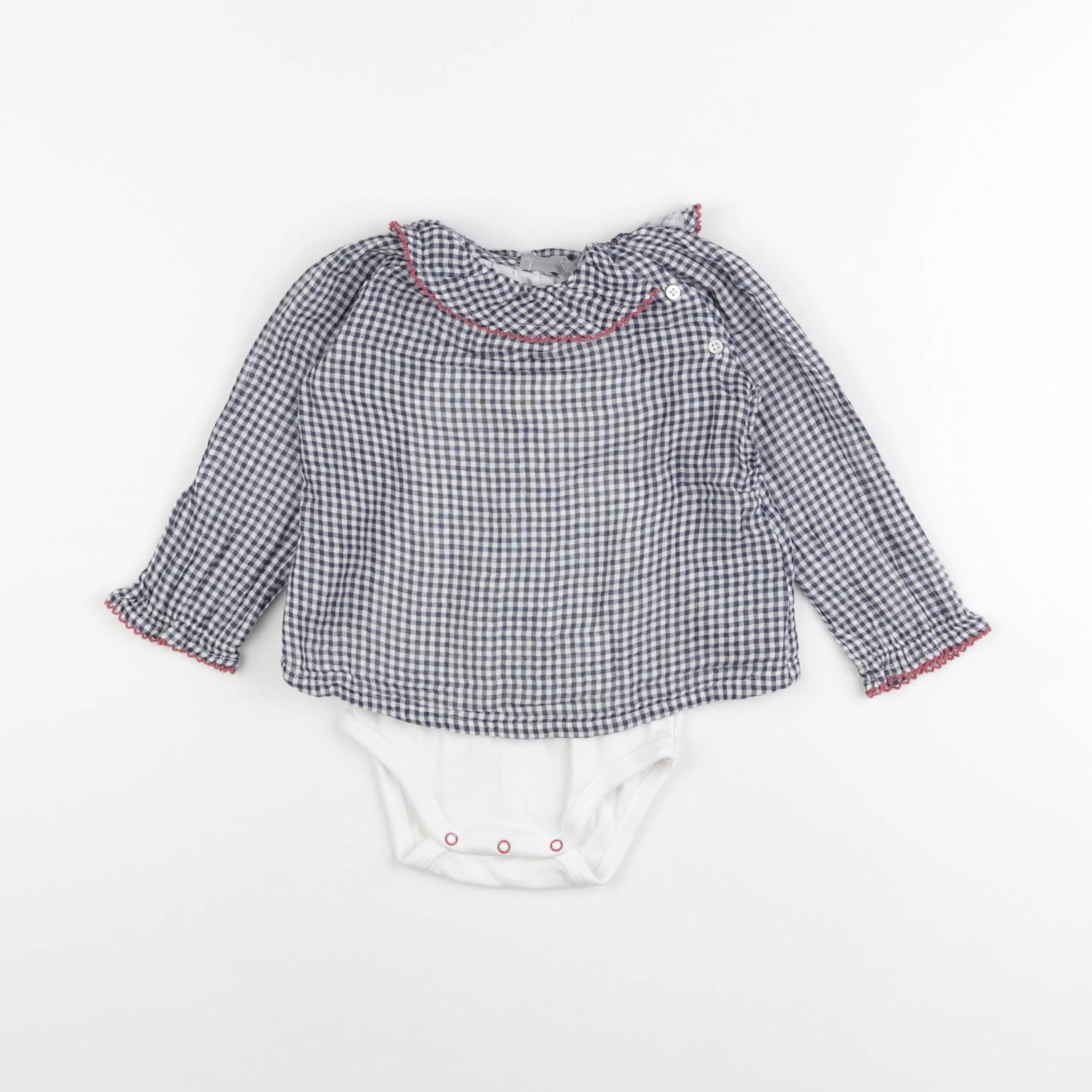 Boutchou - body blouse bleu - 18 mois