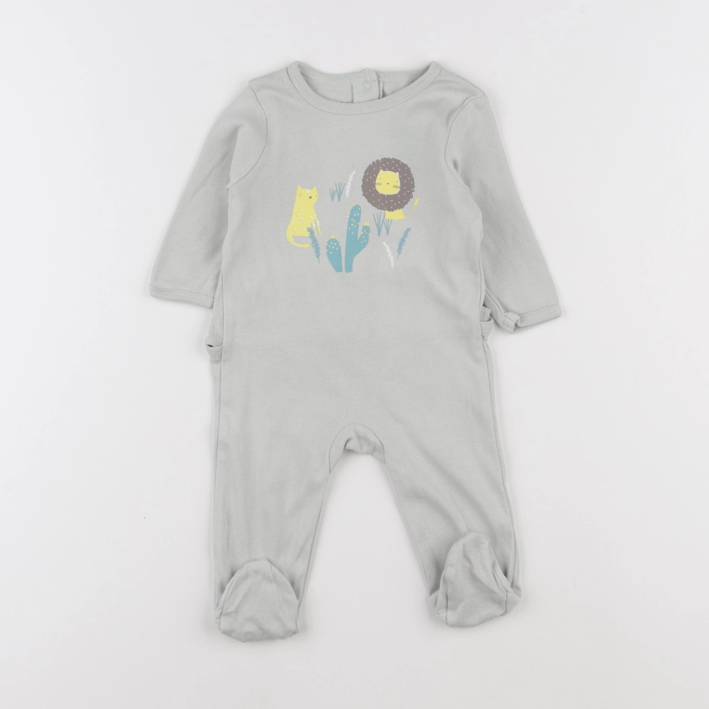 Vertbaudet - pyjama coton vert - 3 mois