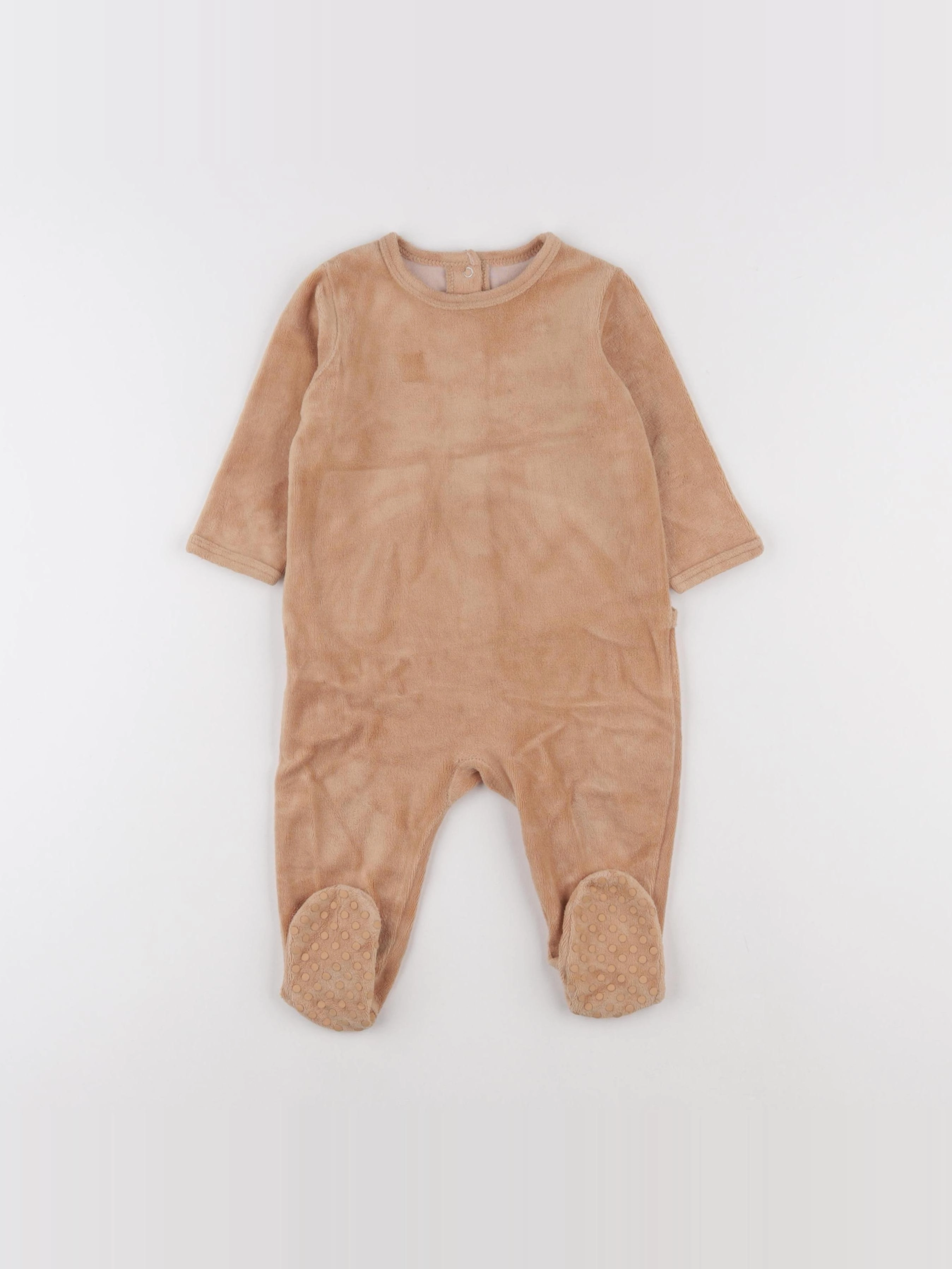 Vertbaudet - pyjama velours marron - 12 mois
