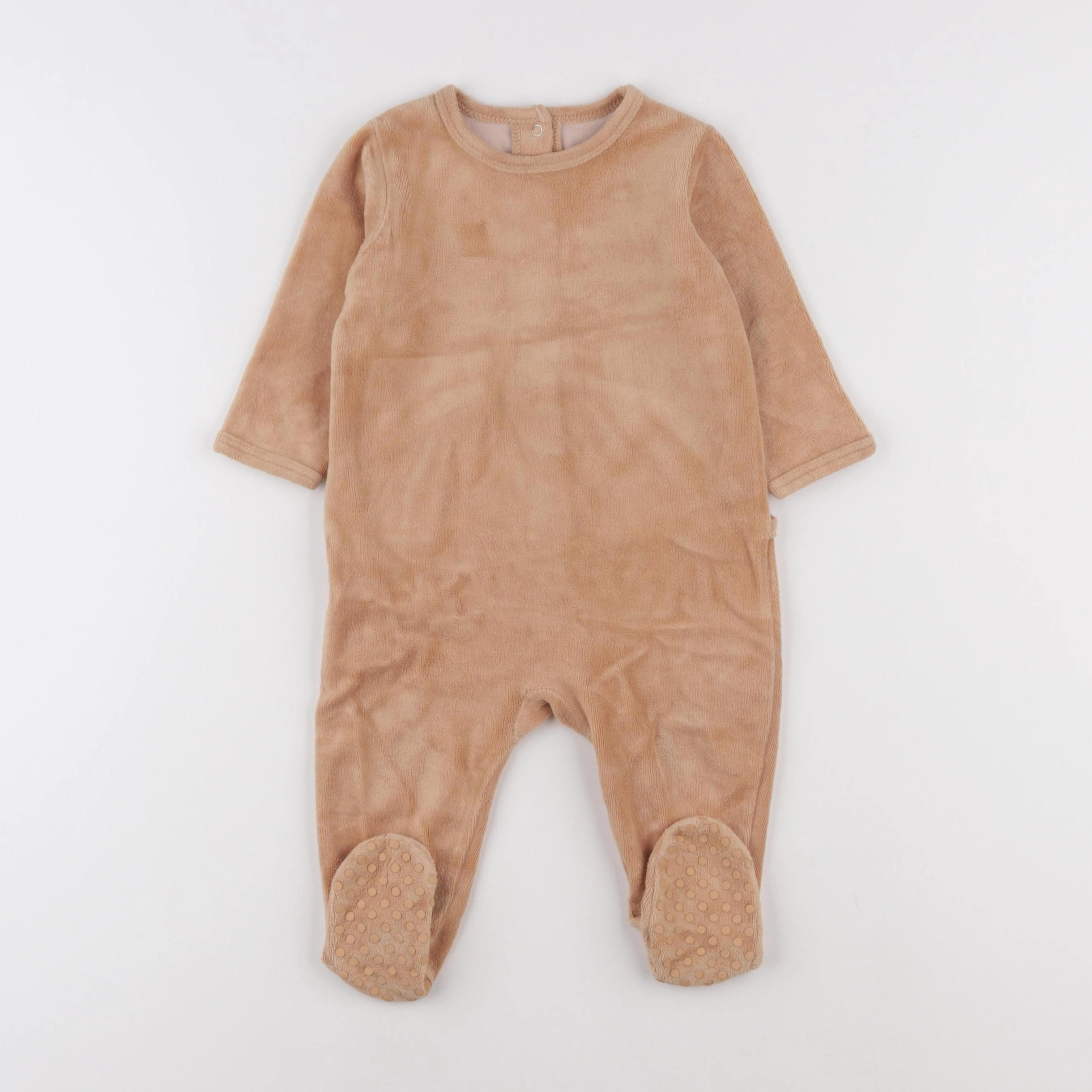 Vertbaudet - pyjama velours marron - 12 mois
