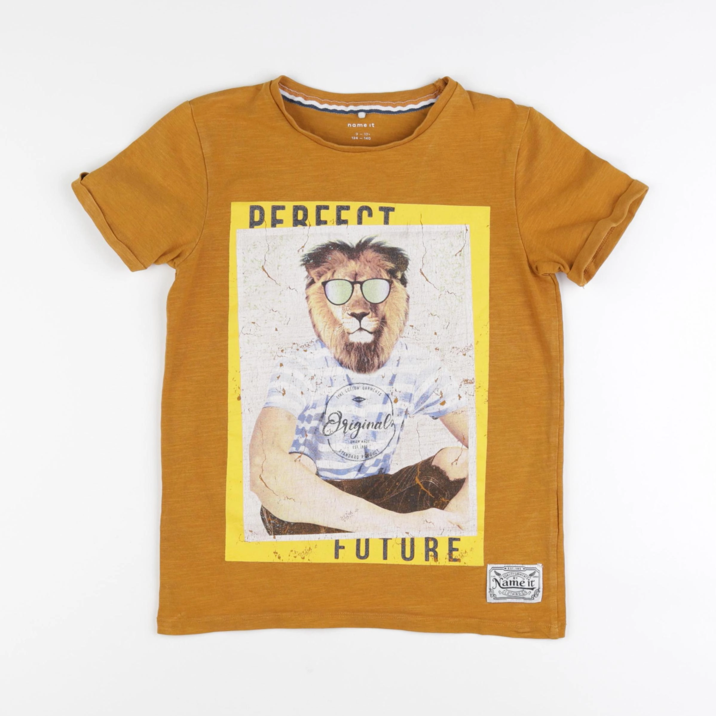 Name it - tee-shirt marron - 9/10 ans