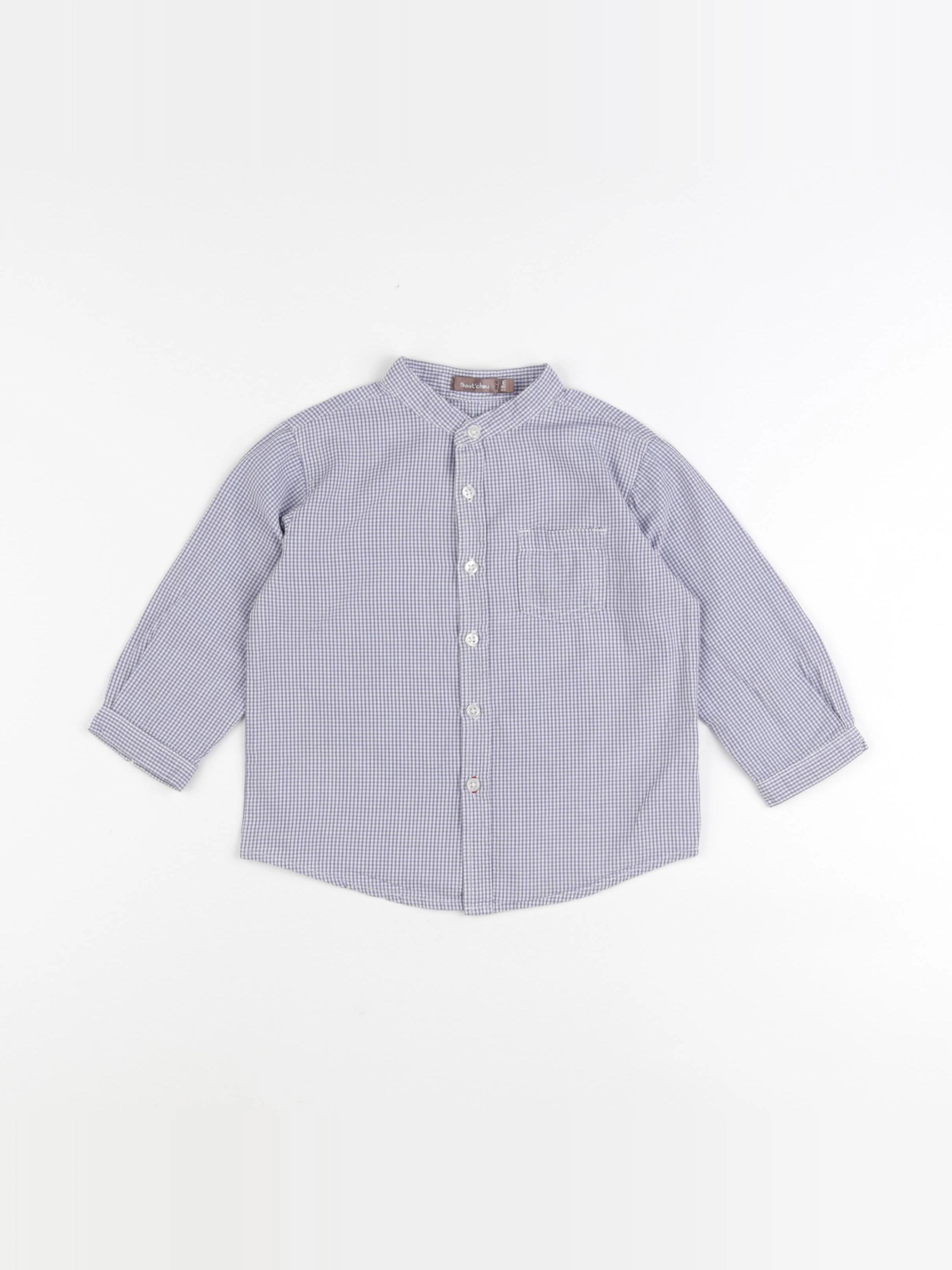 Boutchou - chemise bleu - 18 mois