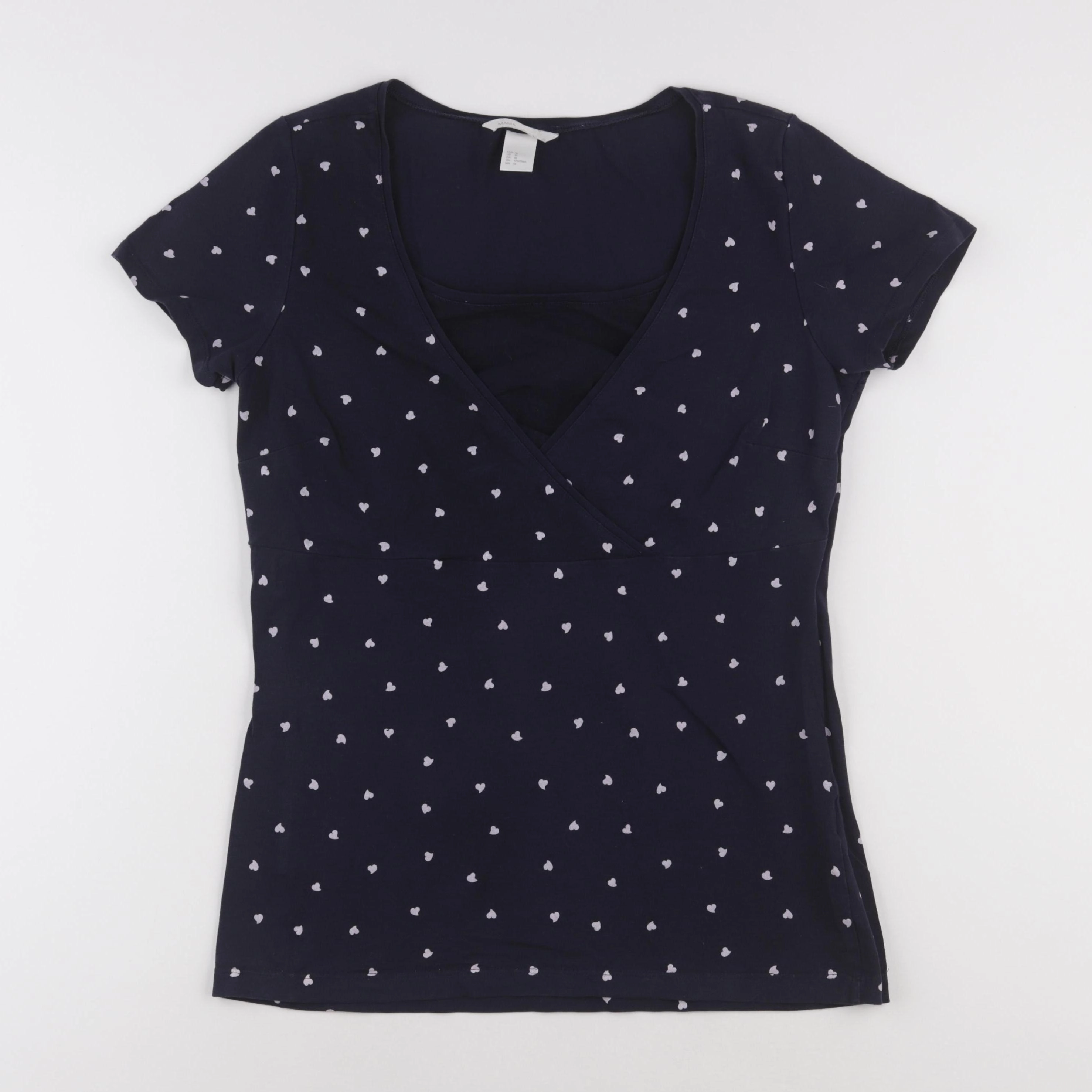 H&M - tee-shirt allaitement, grossesse bleu - m