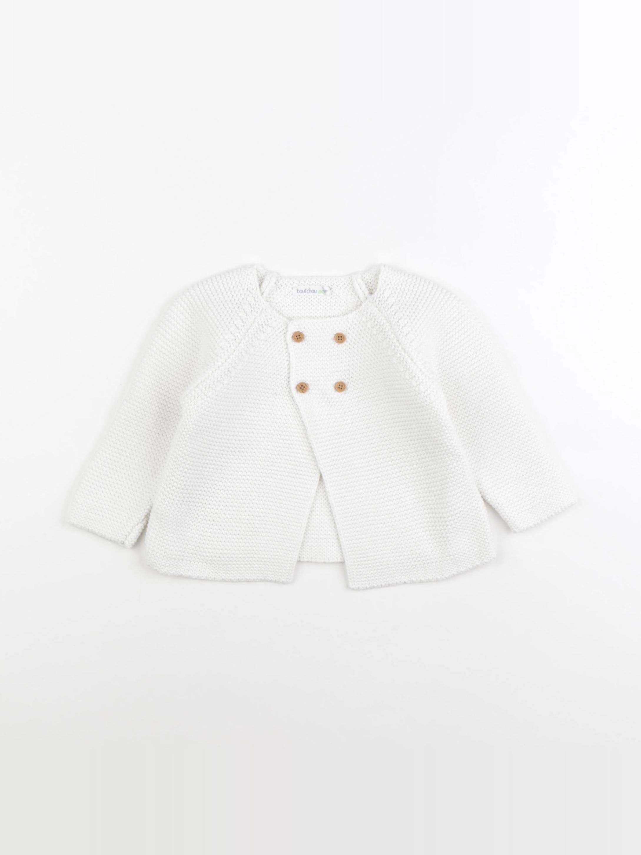 Boutchou - gilet blanc - 12 mois