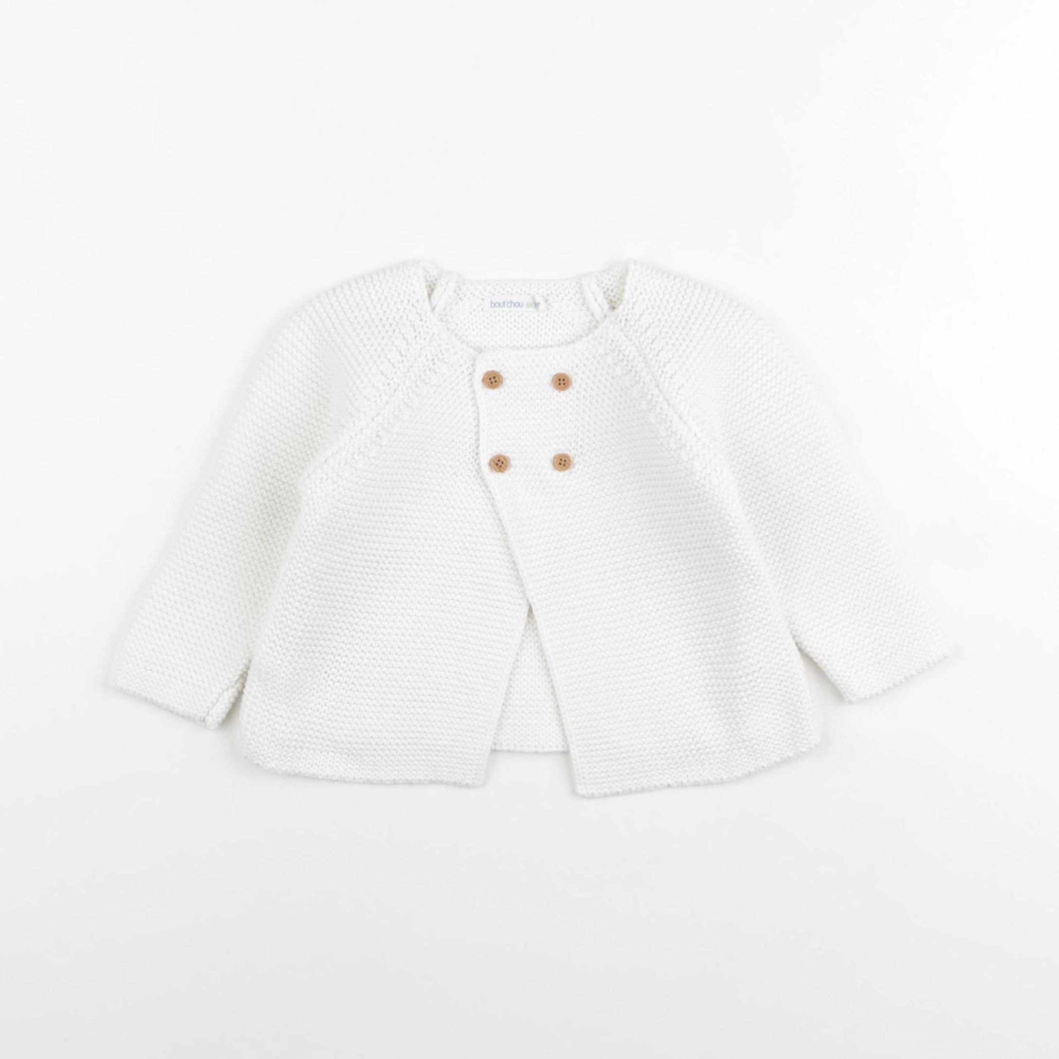 Boutchou - gilet blanc - 12 mois
