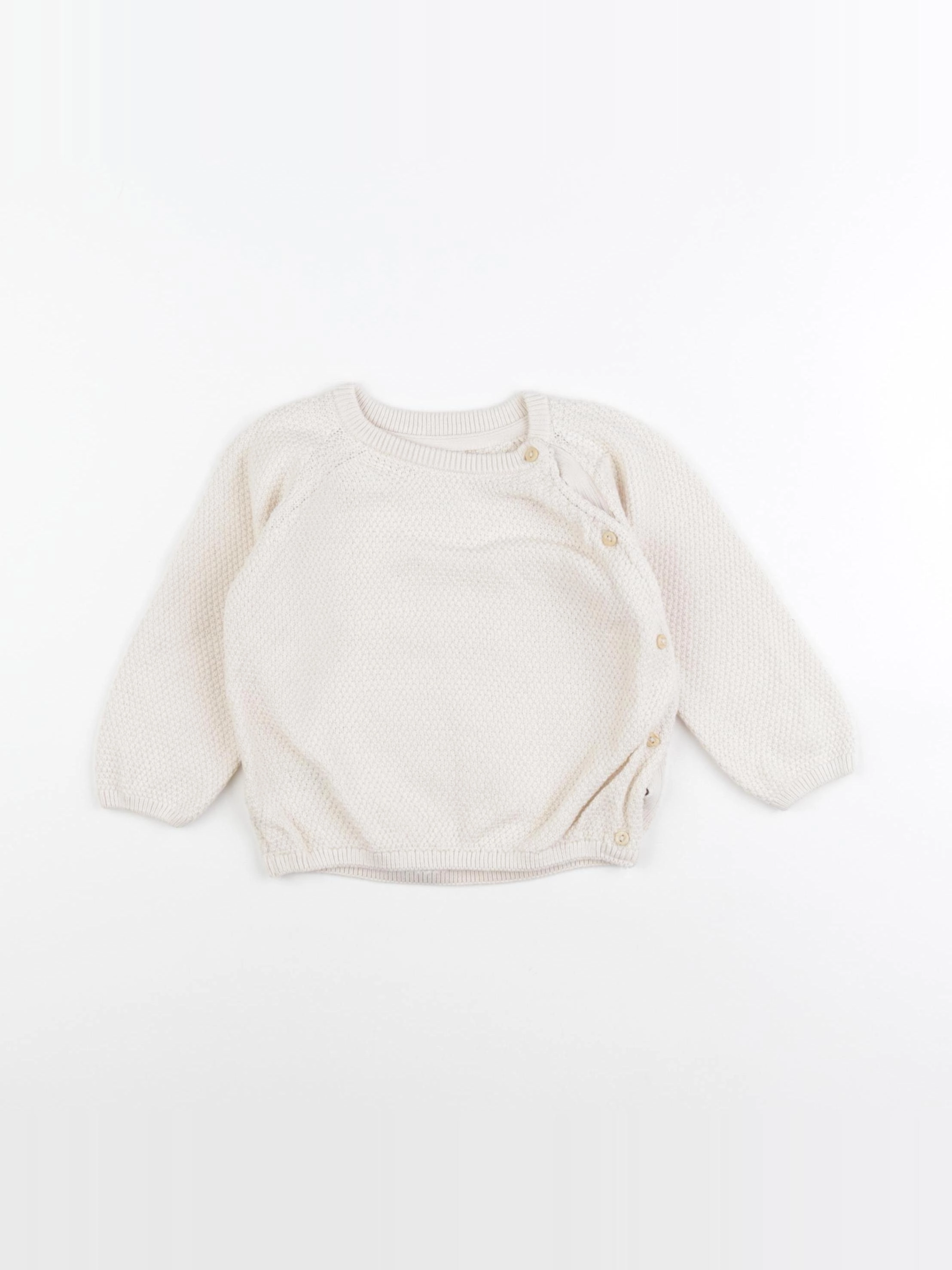 H&M - pull beige - 6/9 mois