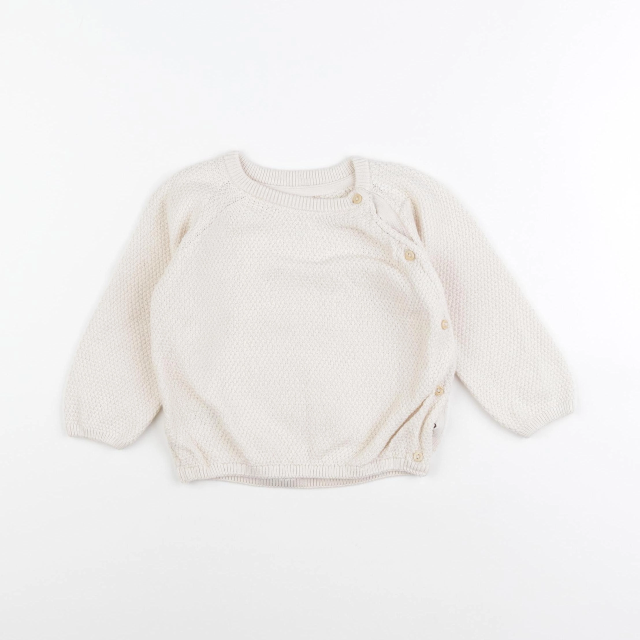 H&M - pull beige - 6/9 mois