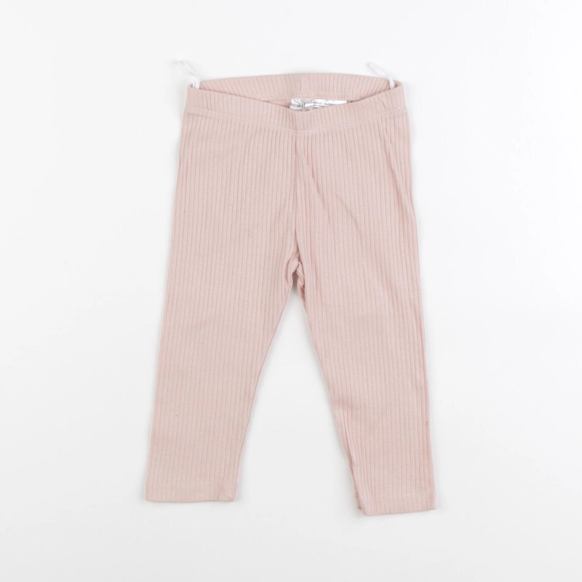 H&M - legging rose - 9/12 mois