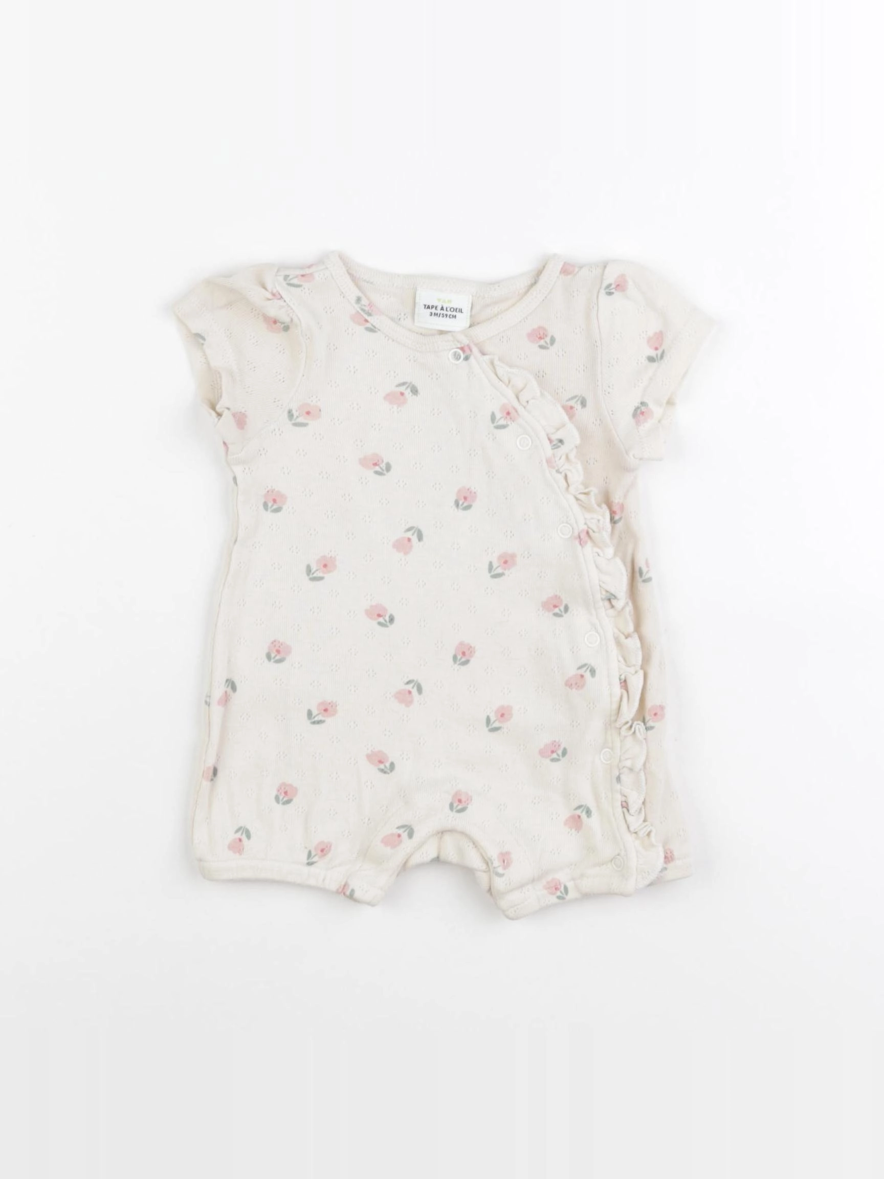 Tape à l'oeil - pyjama coton beige - 3 mois