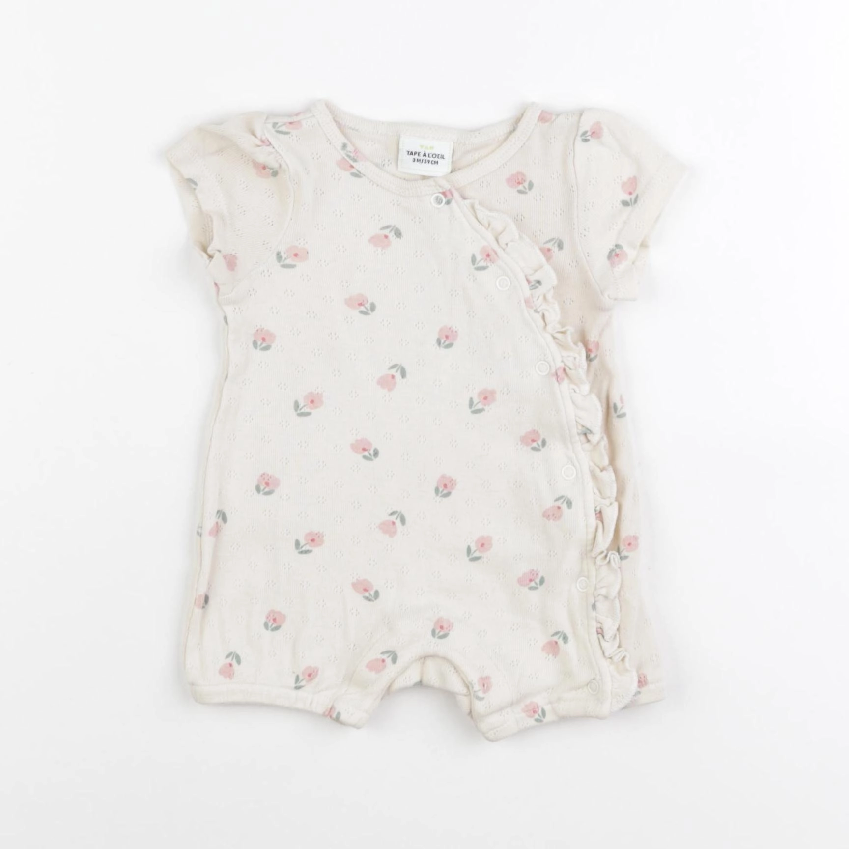 Tape à l'oeil - pyjama coton beige - 3 mois