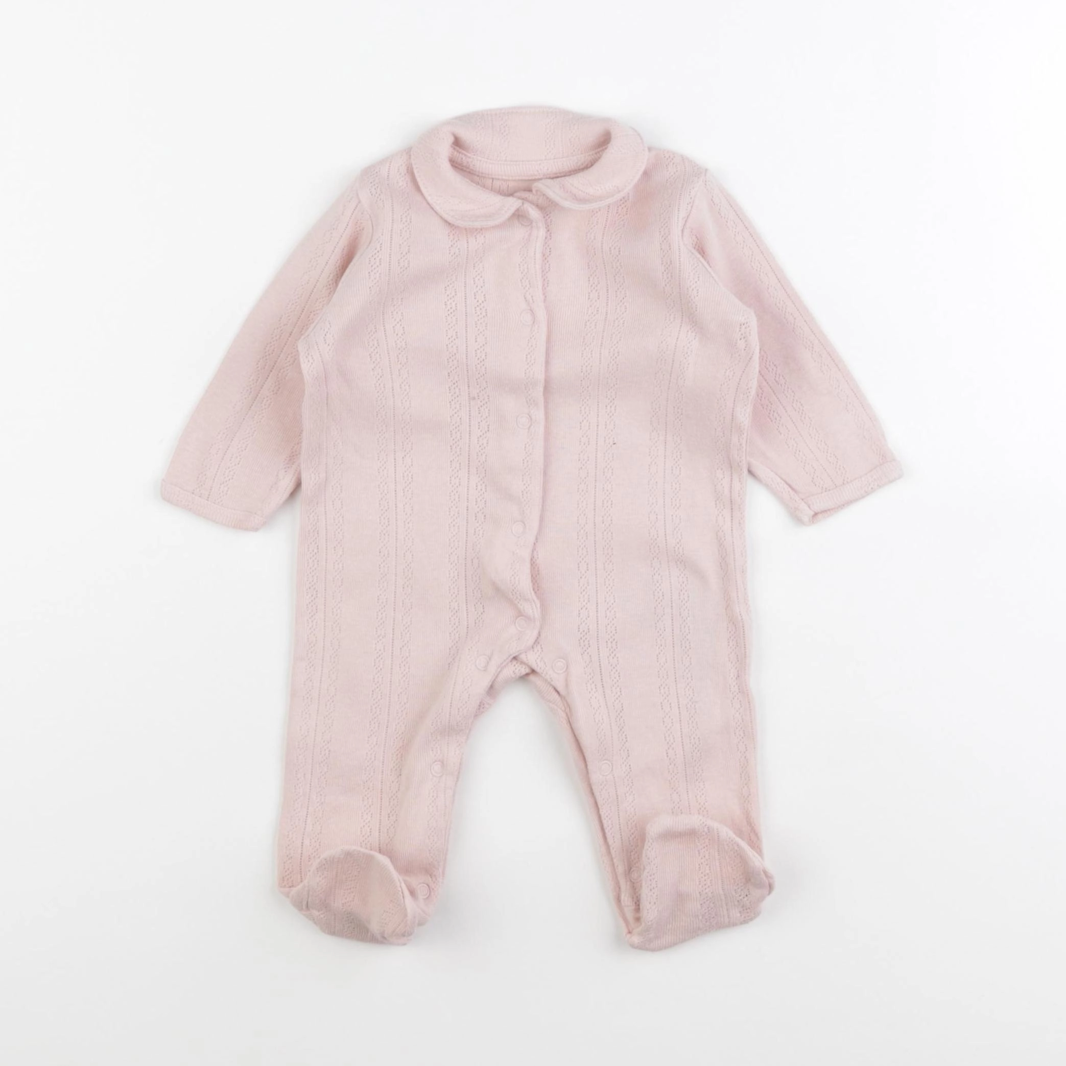 Vertbaudet - pyjama coton rose - 3 mois