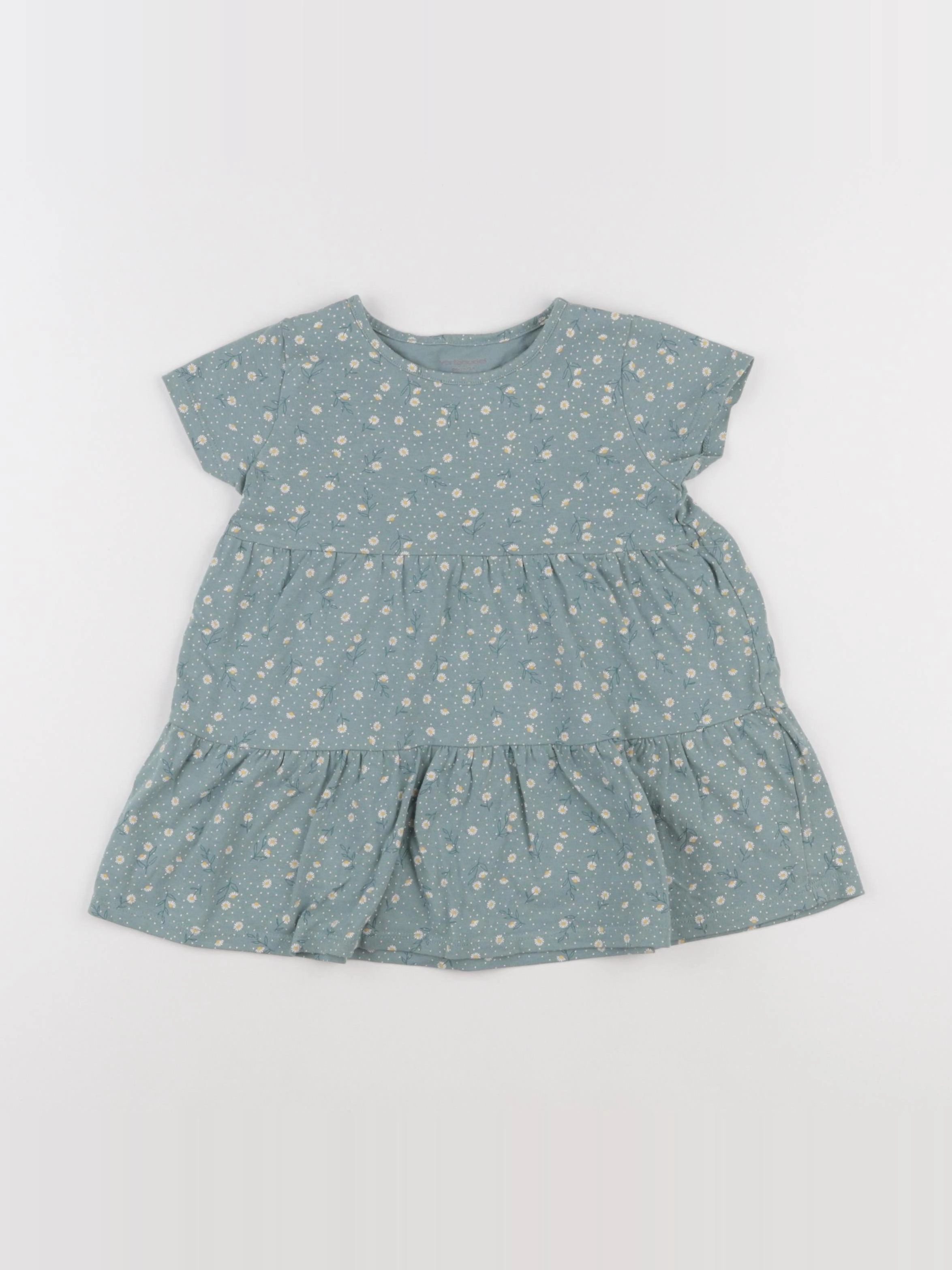 Vertbaudet - robe vert - 2 ans