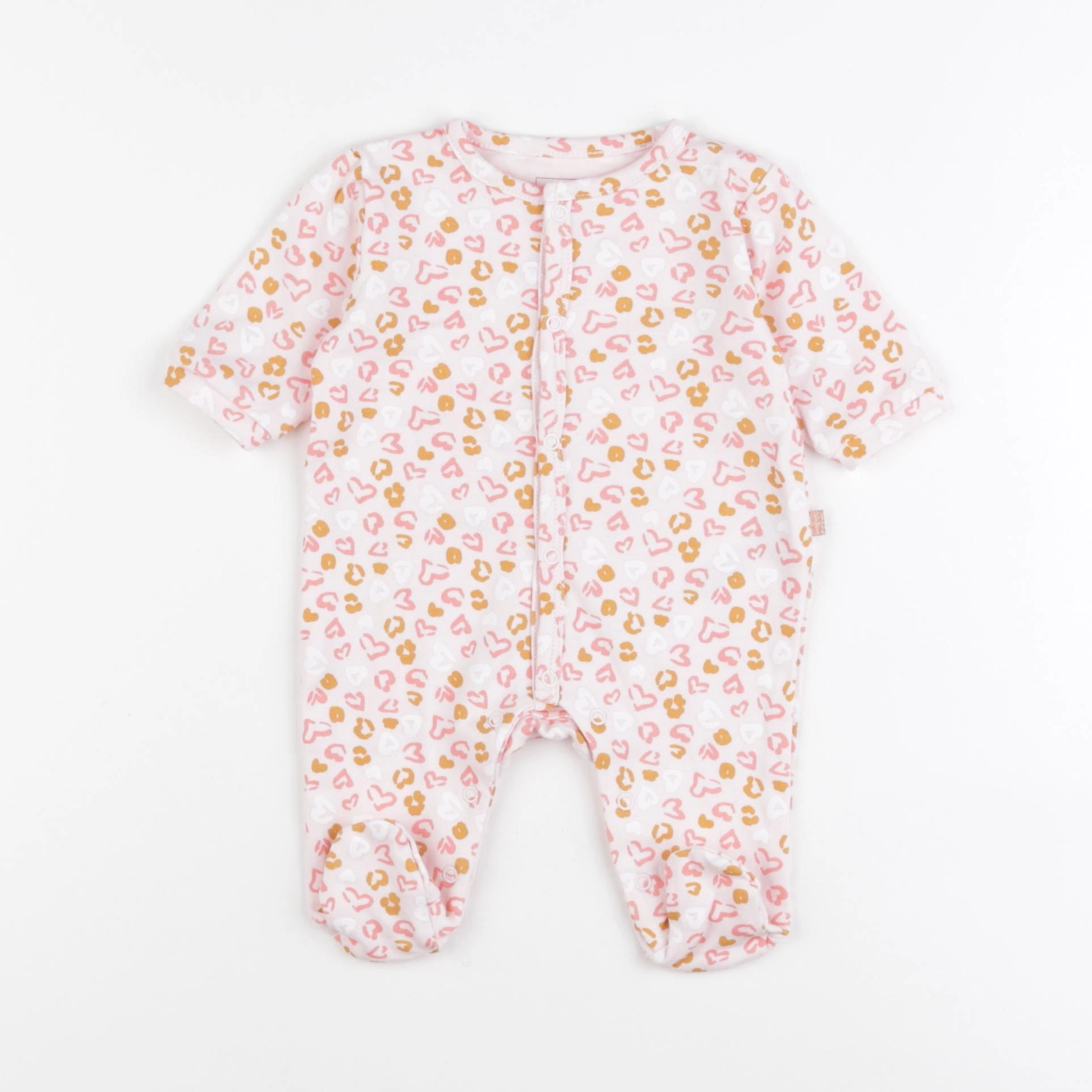 Carrément Beau - pyjama coton rose - 1 mois
