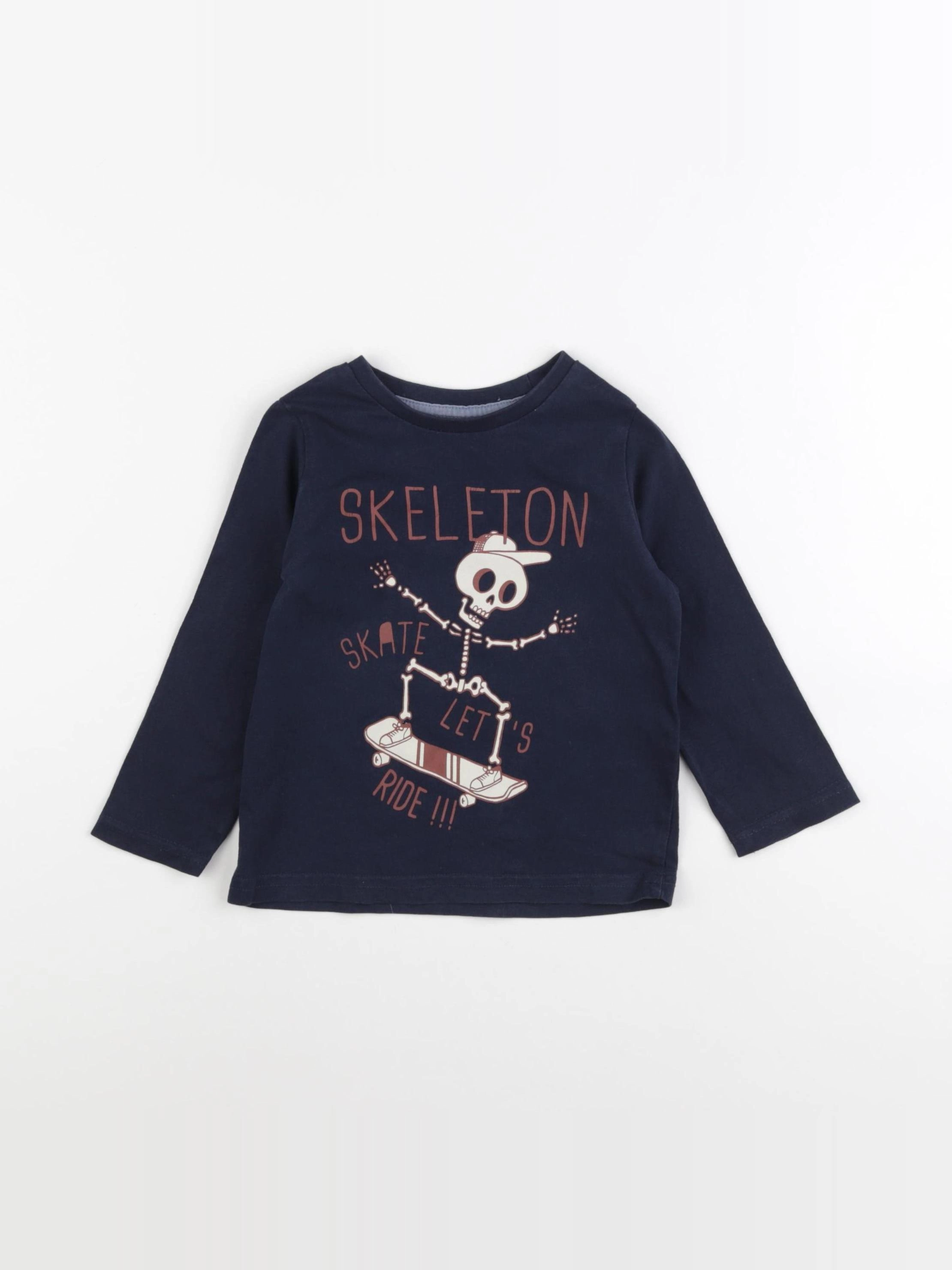 Vertbaudet - tee-shirt bleu - 2 ans