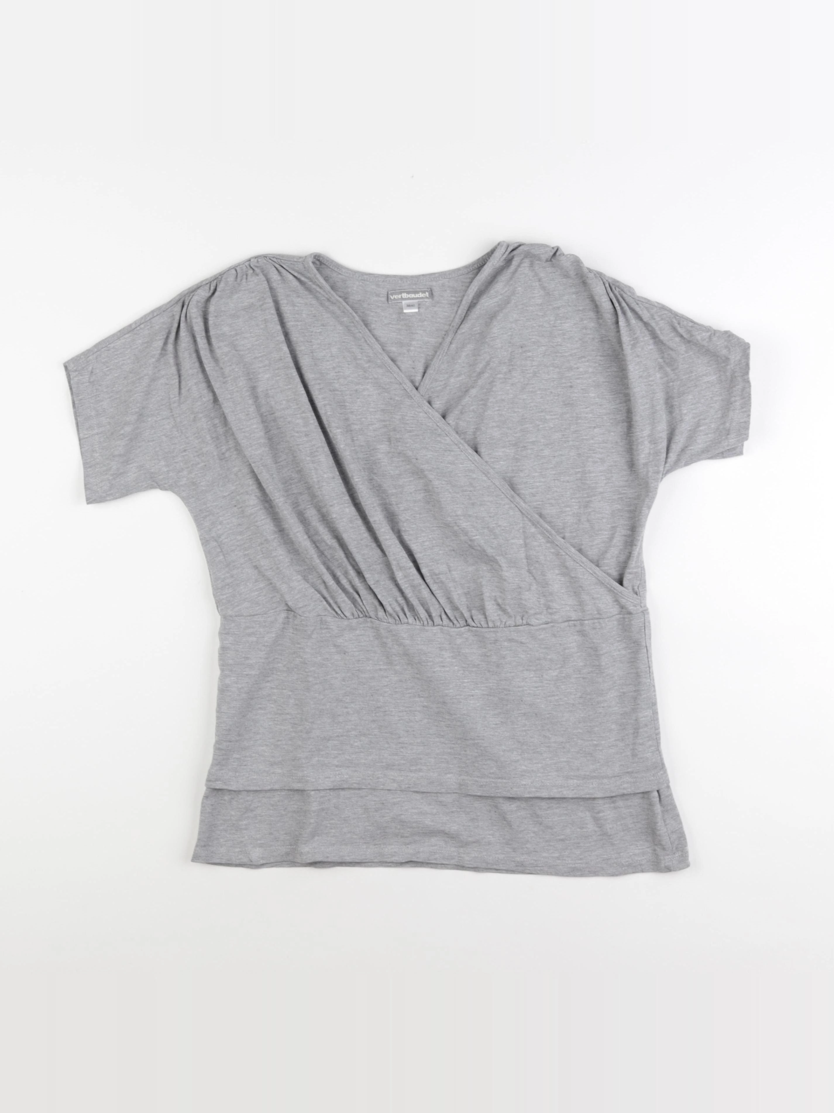 Vertbaudet - tee-shirt allaitement gris - 38 à 40