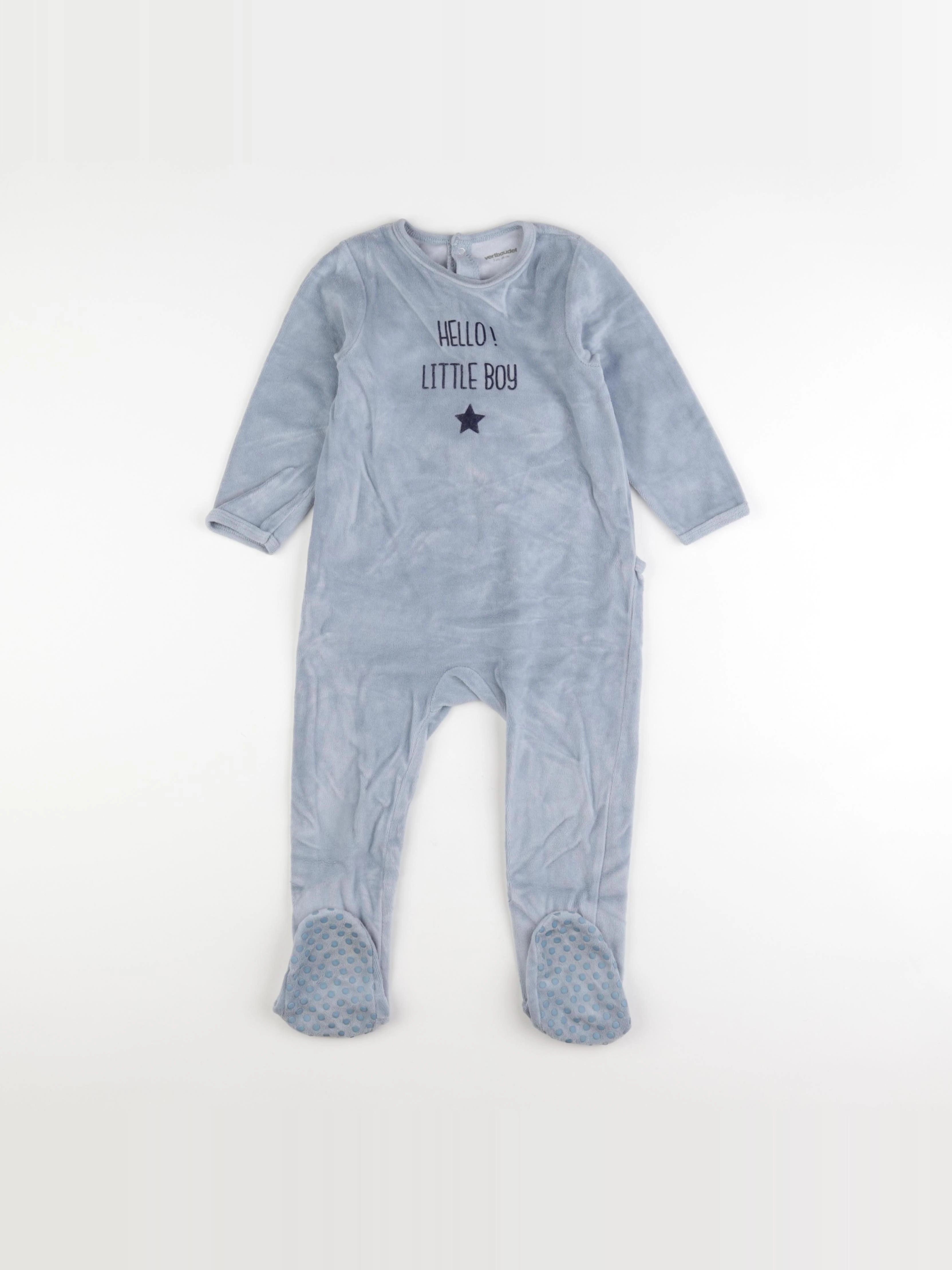 Vertbaudet - pyjama velours bleu - 3 ans