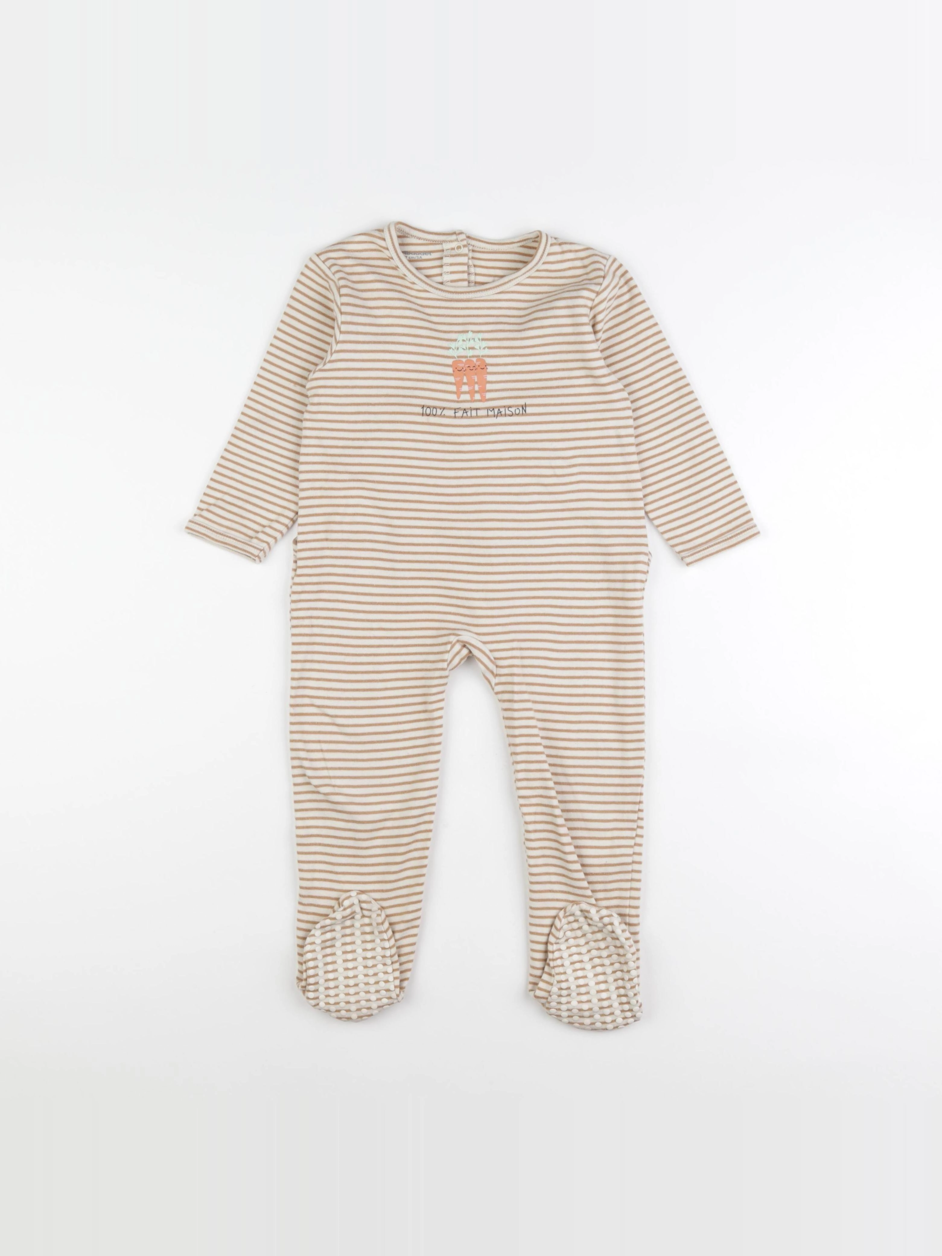 Vertbaudet - pyjama coton beige - 3 ans