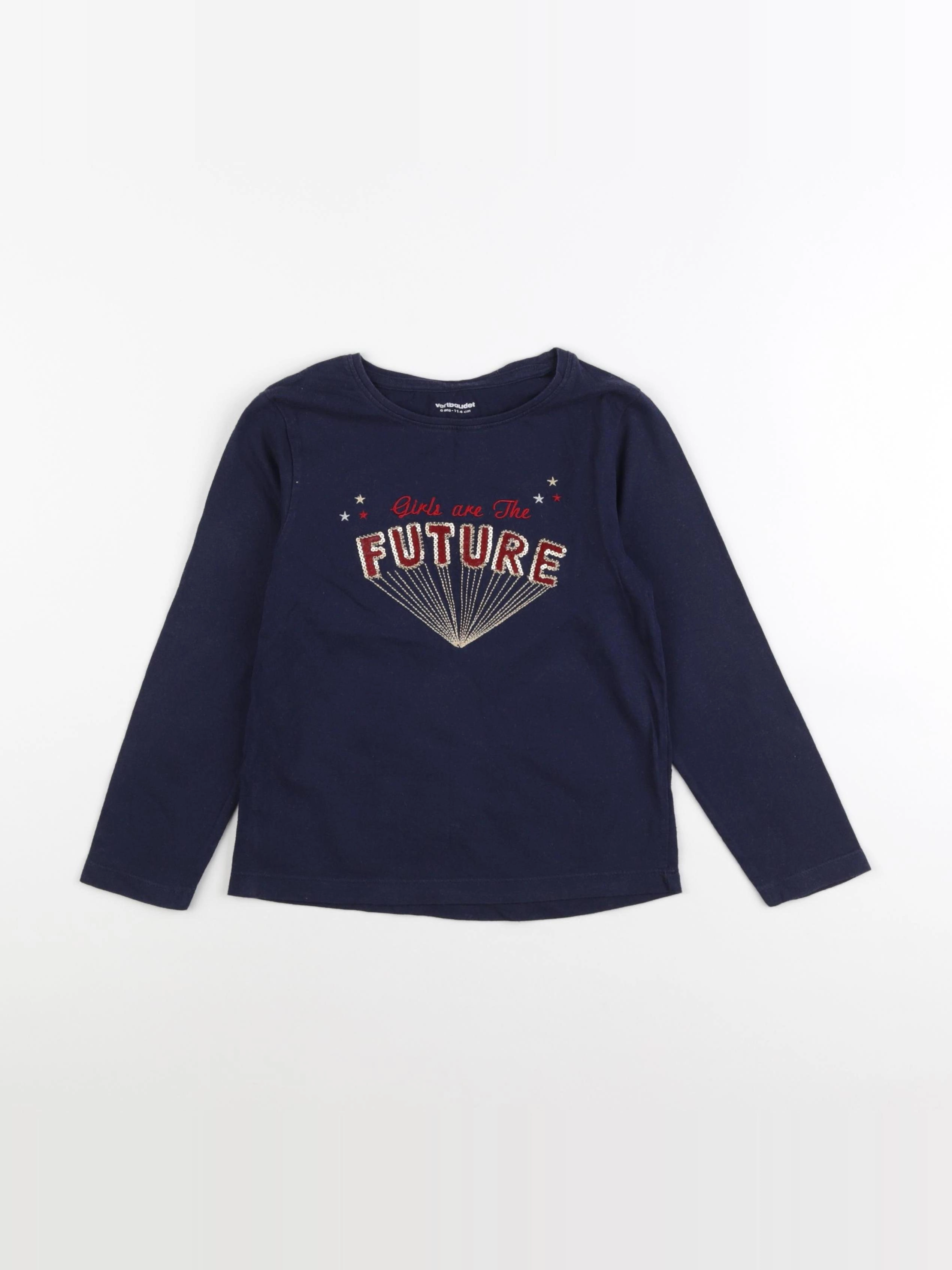 Vertbaudet - tee-shirt bleu - 6 ans