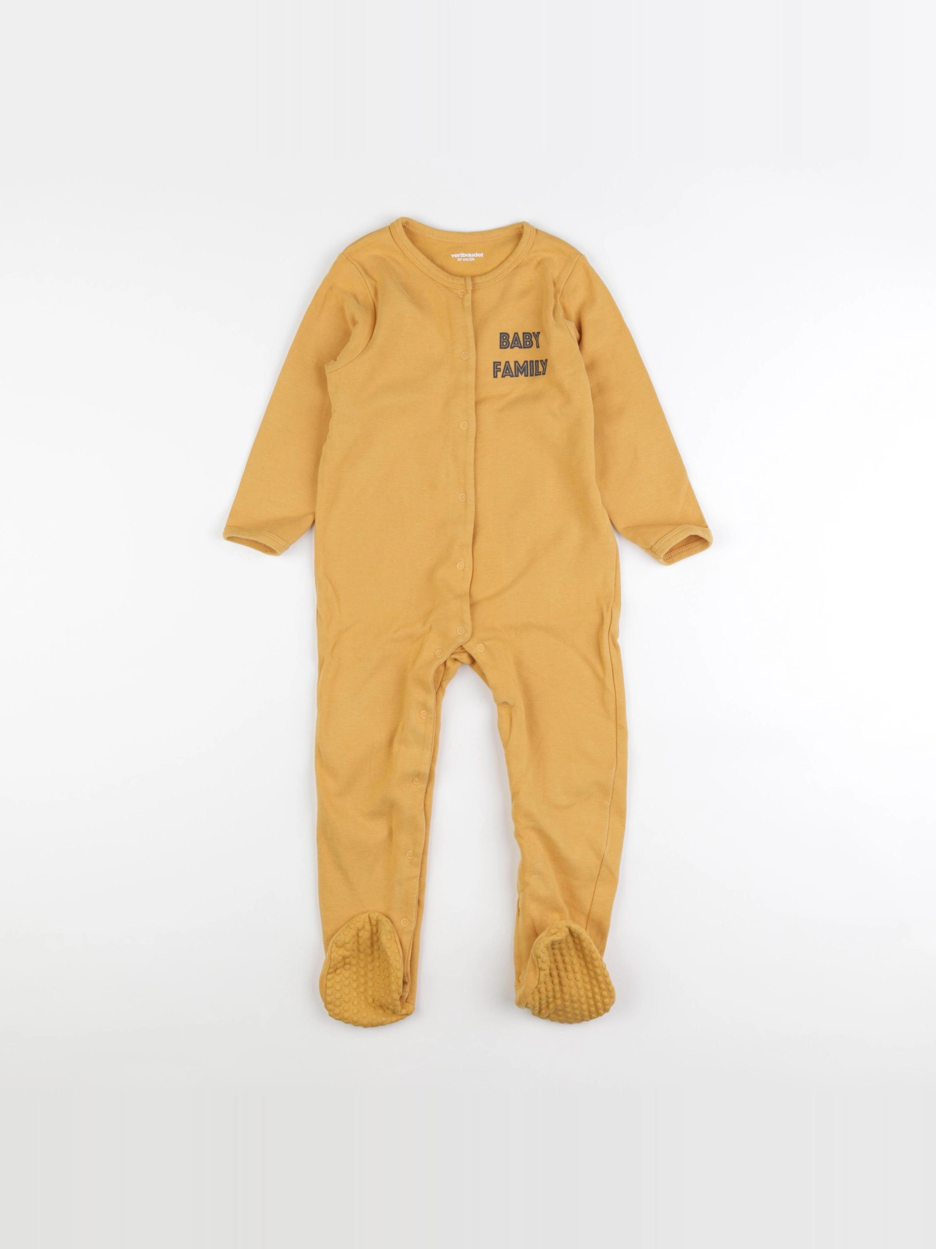 Vertbaudet - pyjama coton jaune - 3 ans