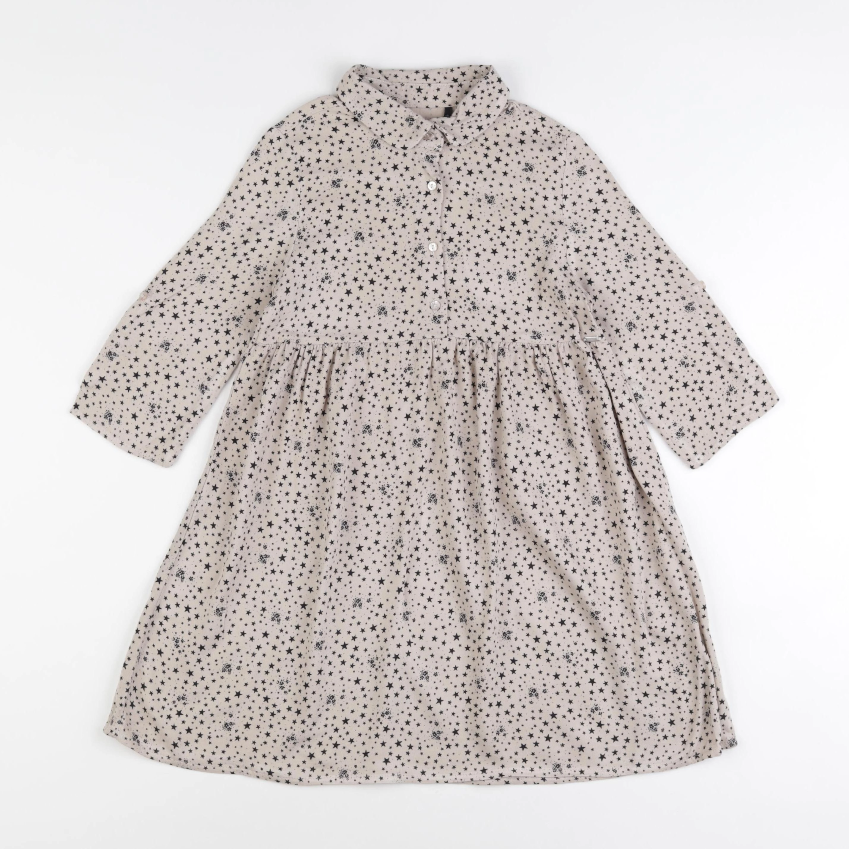 IKKS - robe beige, noir - 6 ans