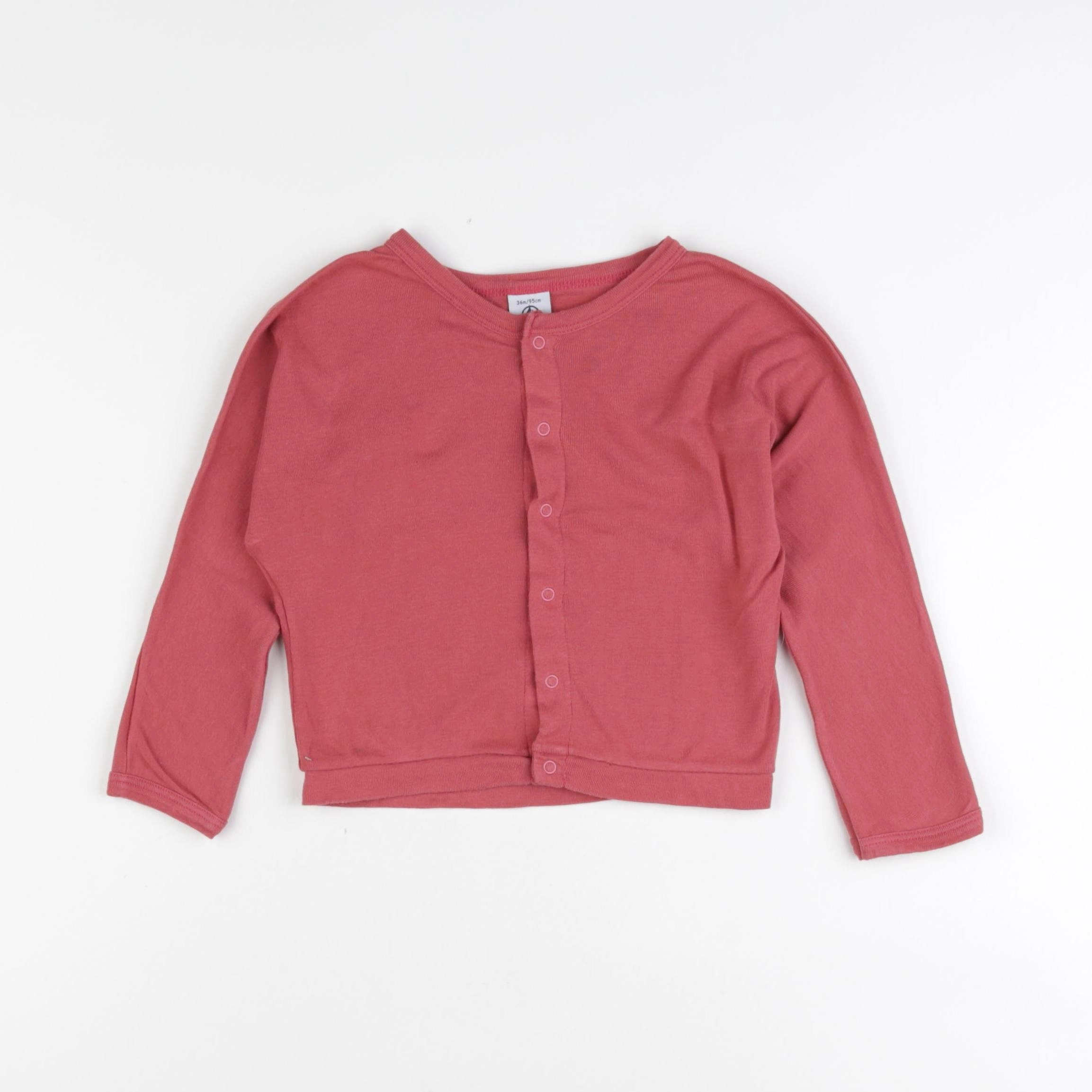 Petit Bateau - tee-shirt rose - 36 mois