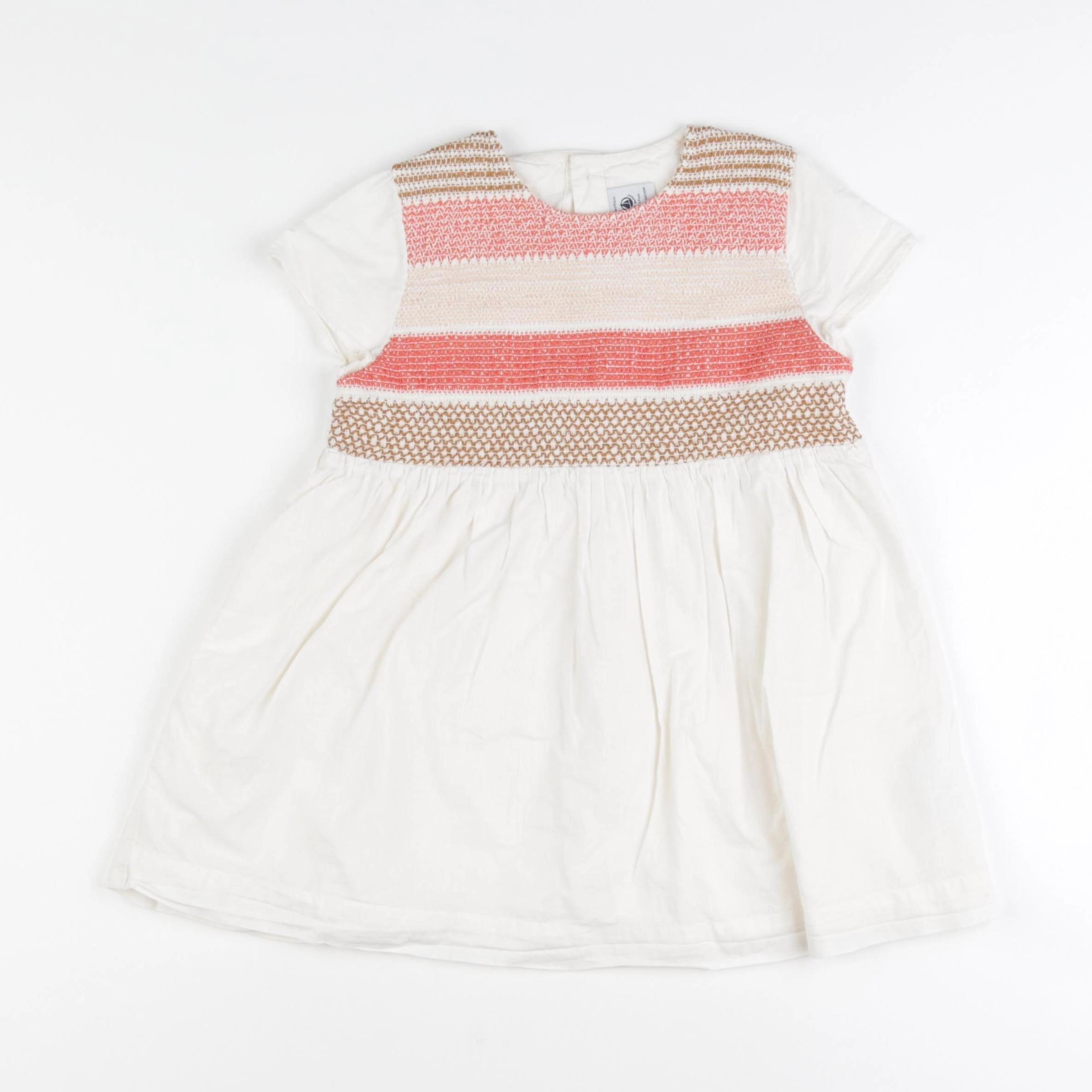 Petit Bateau - robe blanc - 36 mois