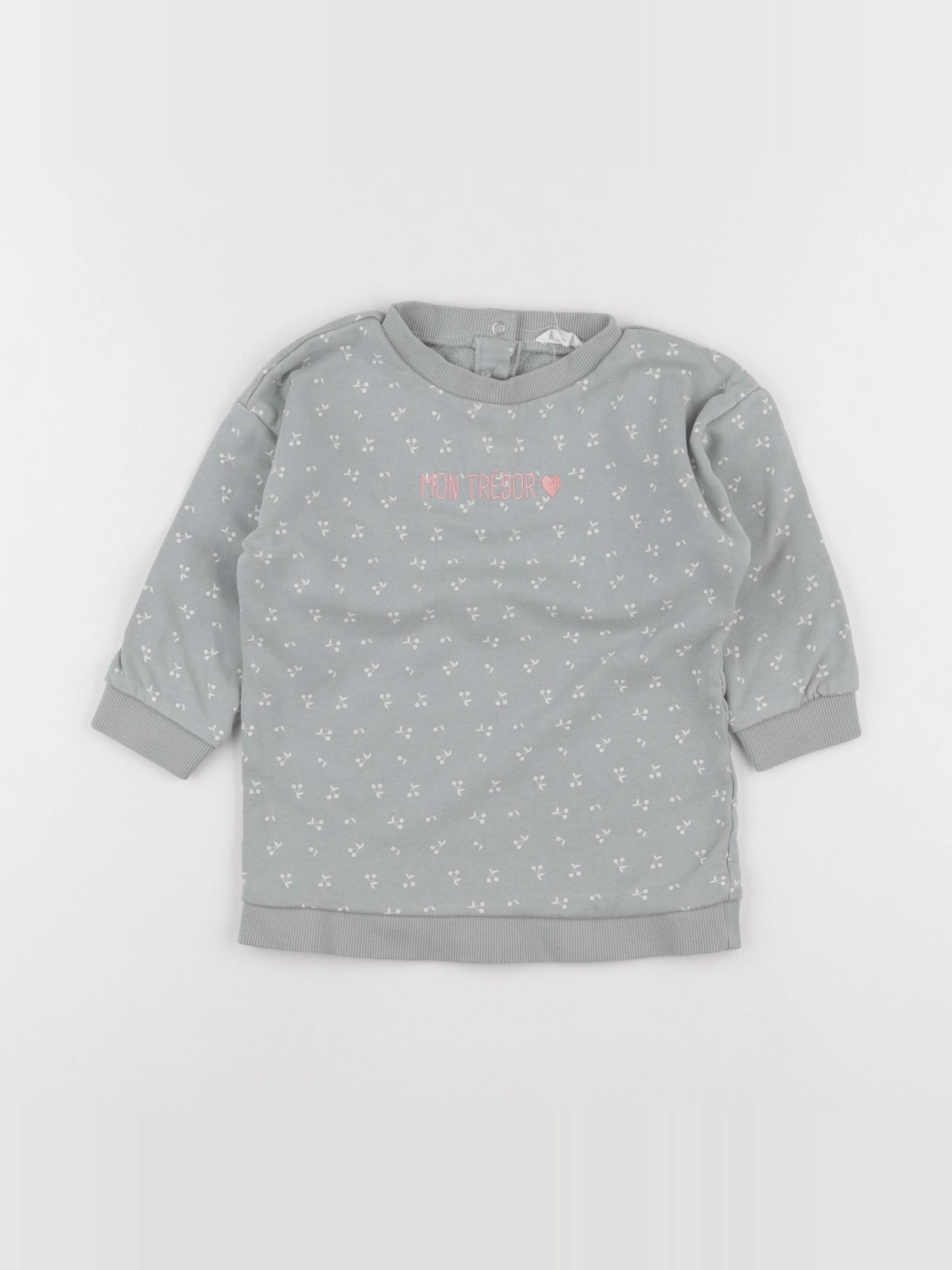Vertbaudet - robe gris, vert - 24 mois