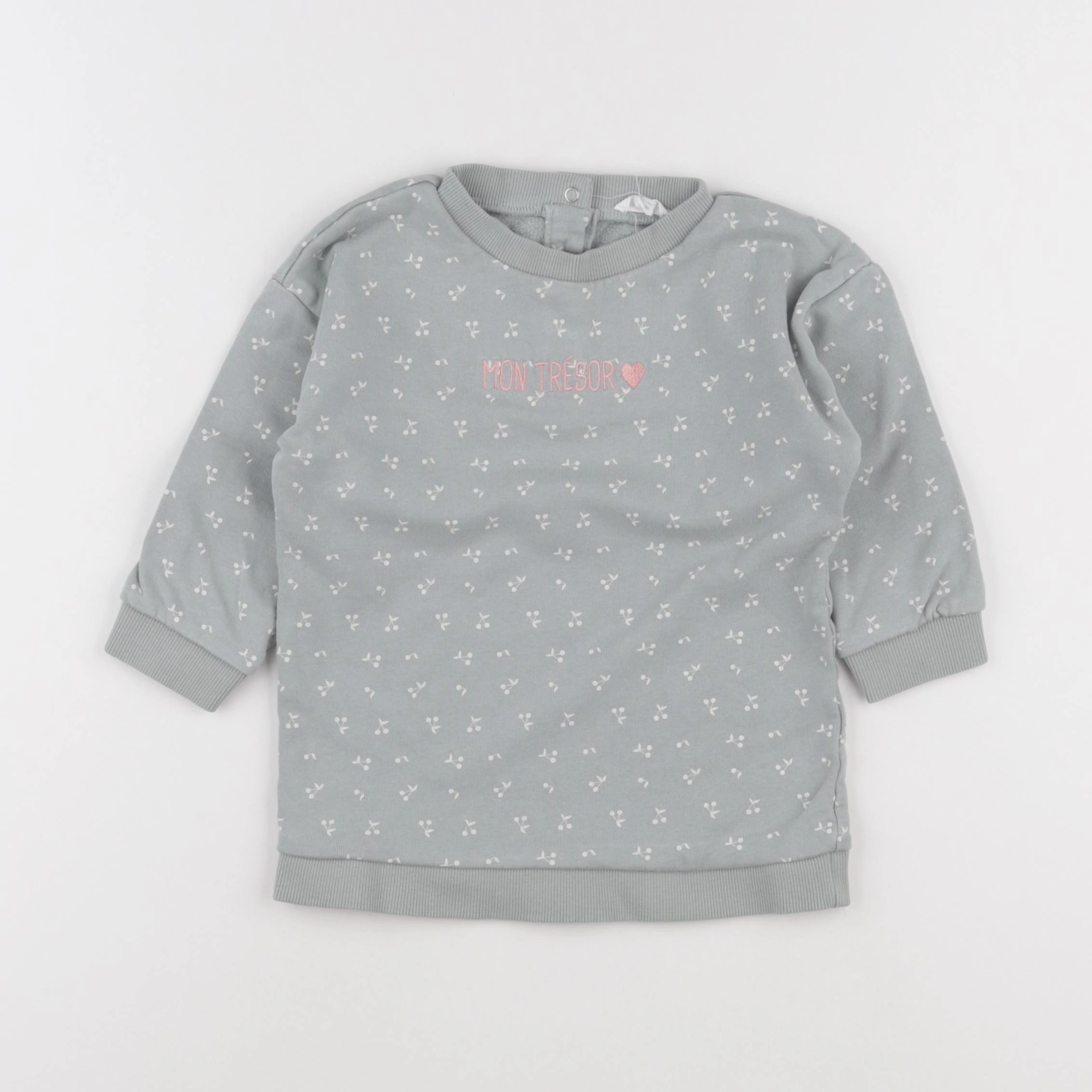 Vertbaudet - robe gris, vert - 24 mois