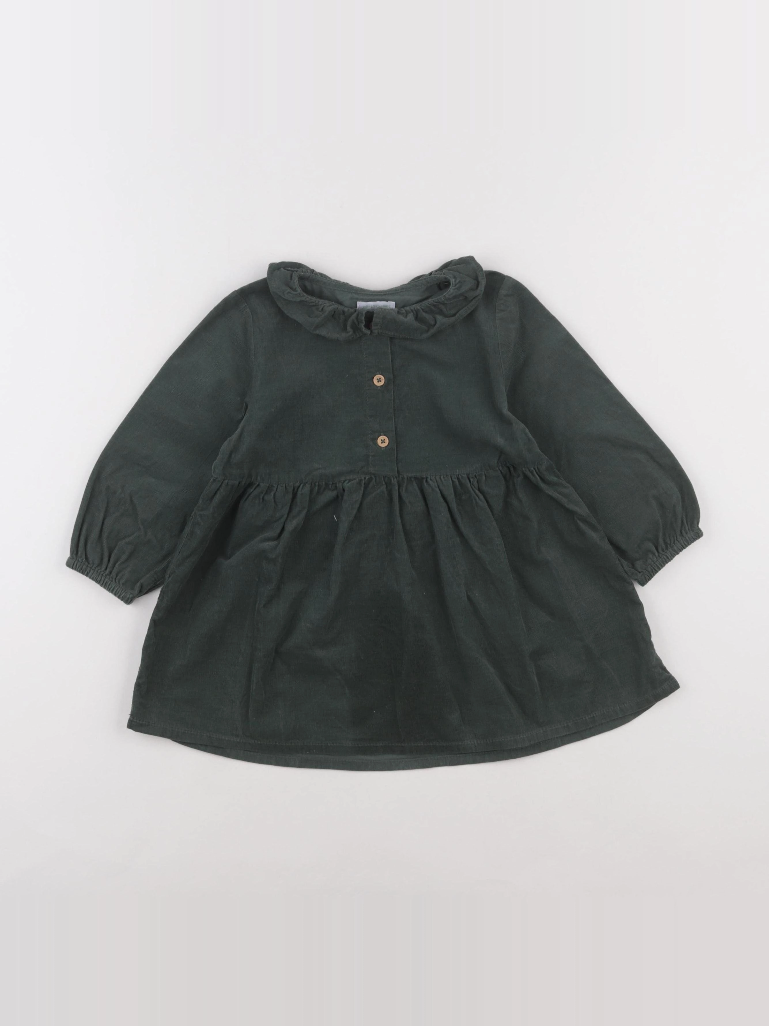 Vertbaudet - robe vert - 24 mois