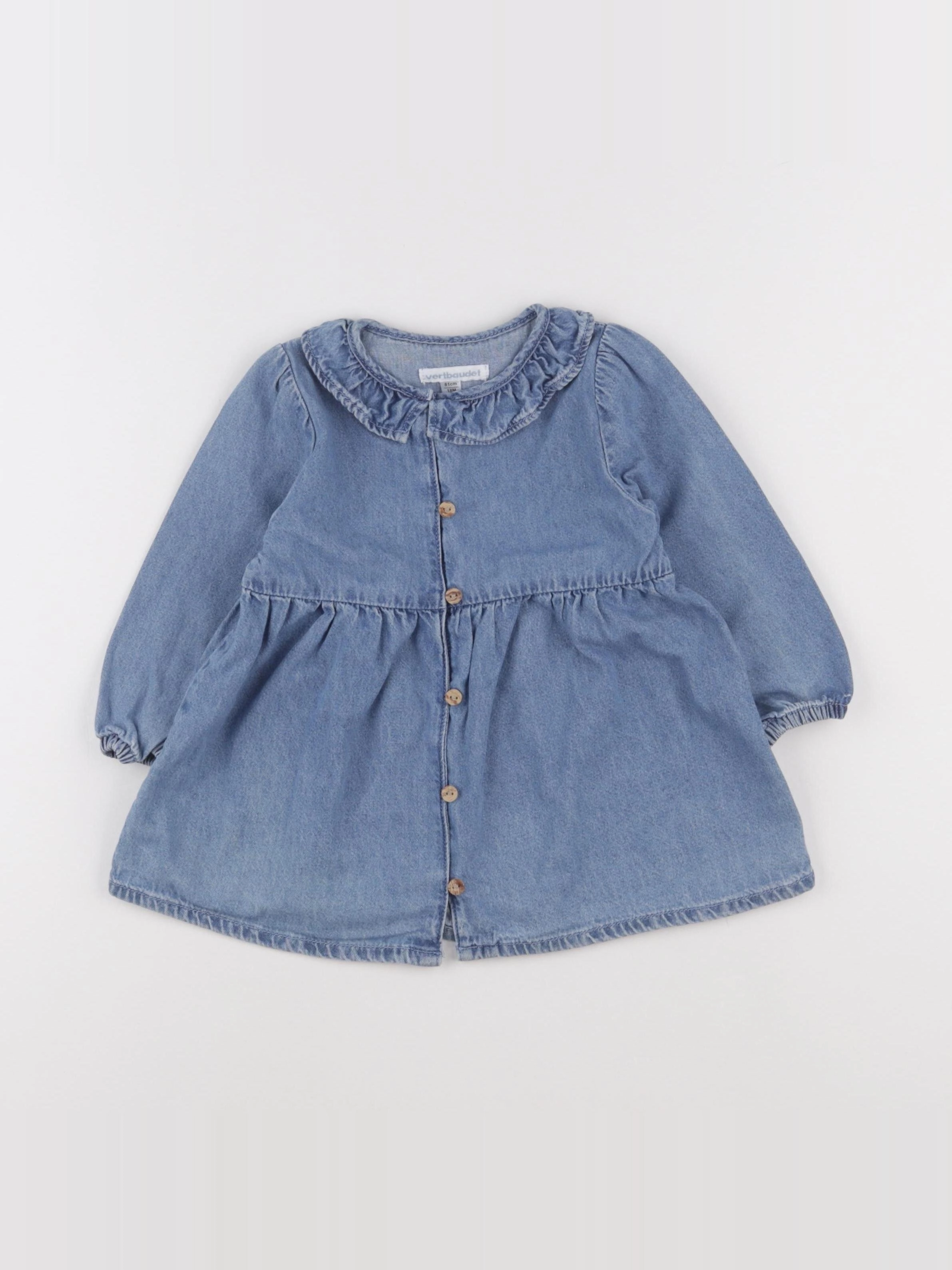Vertbaudet - robe bleu - 18 mois