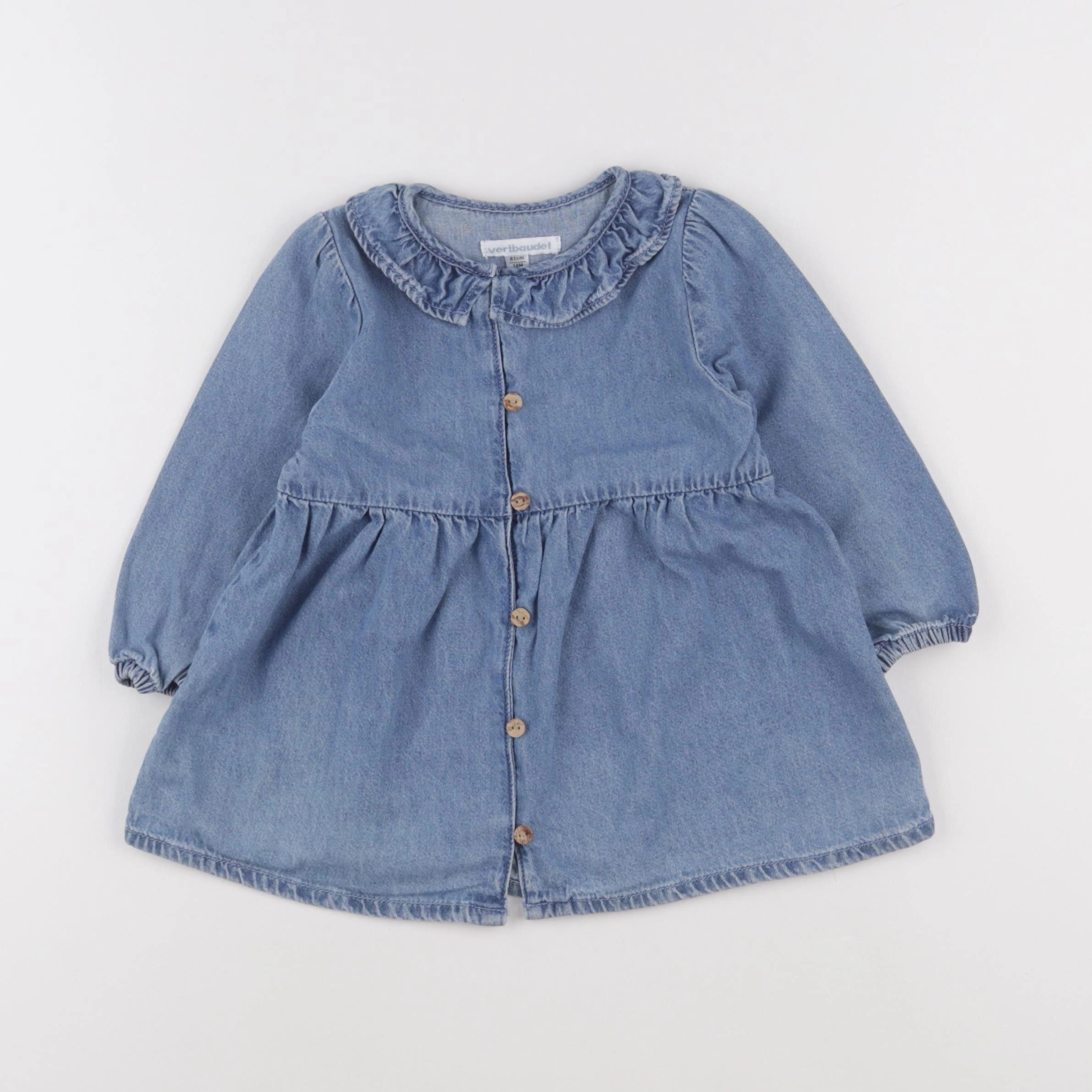 Vertbaudet - robe bleu - 18 mois