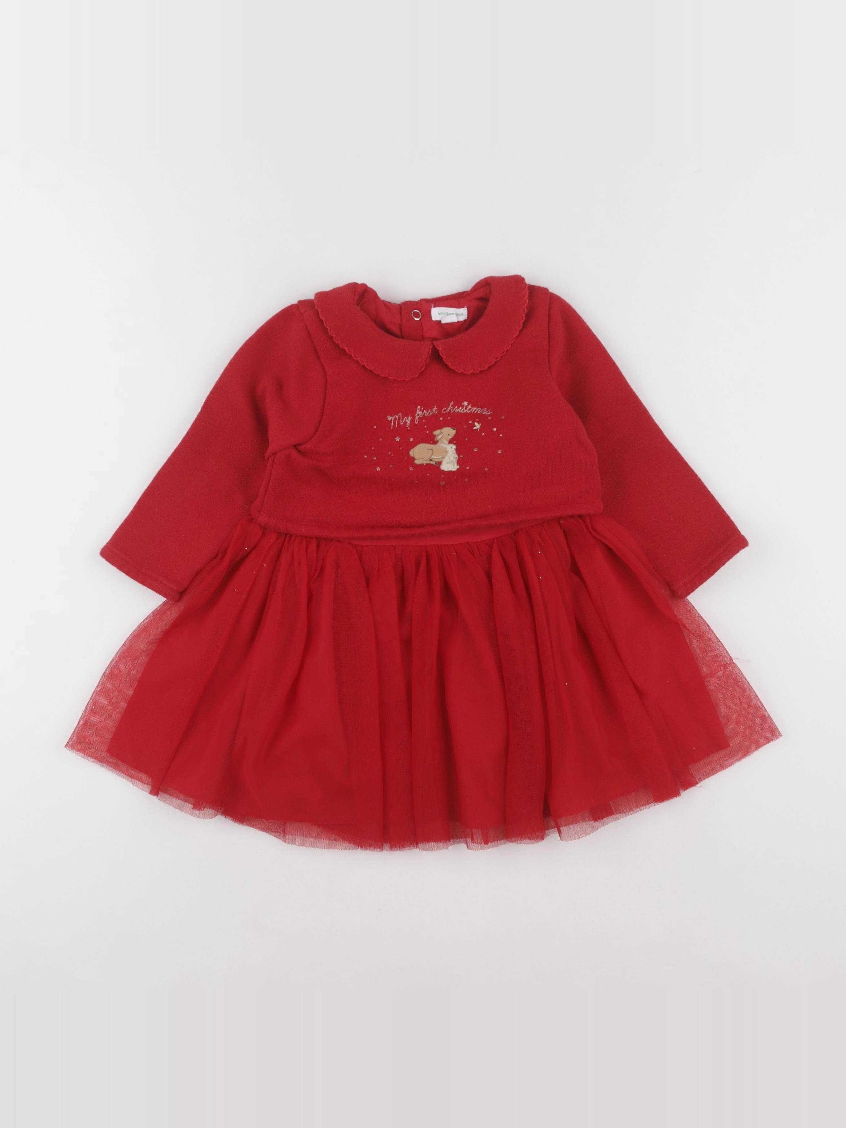 Vertbaudet - robe rouge - 18 mois