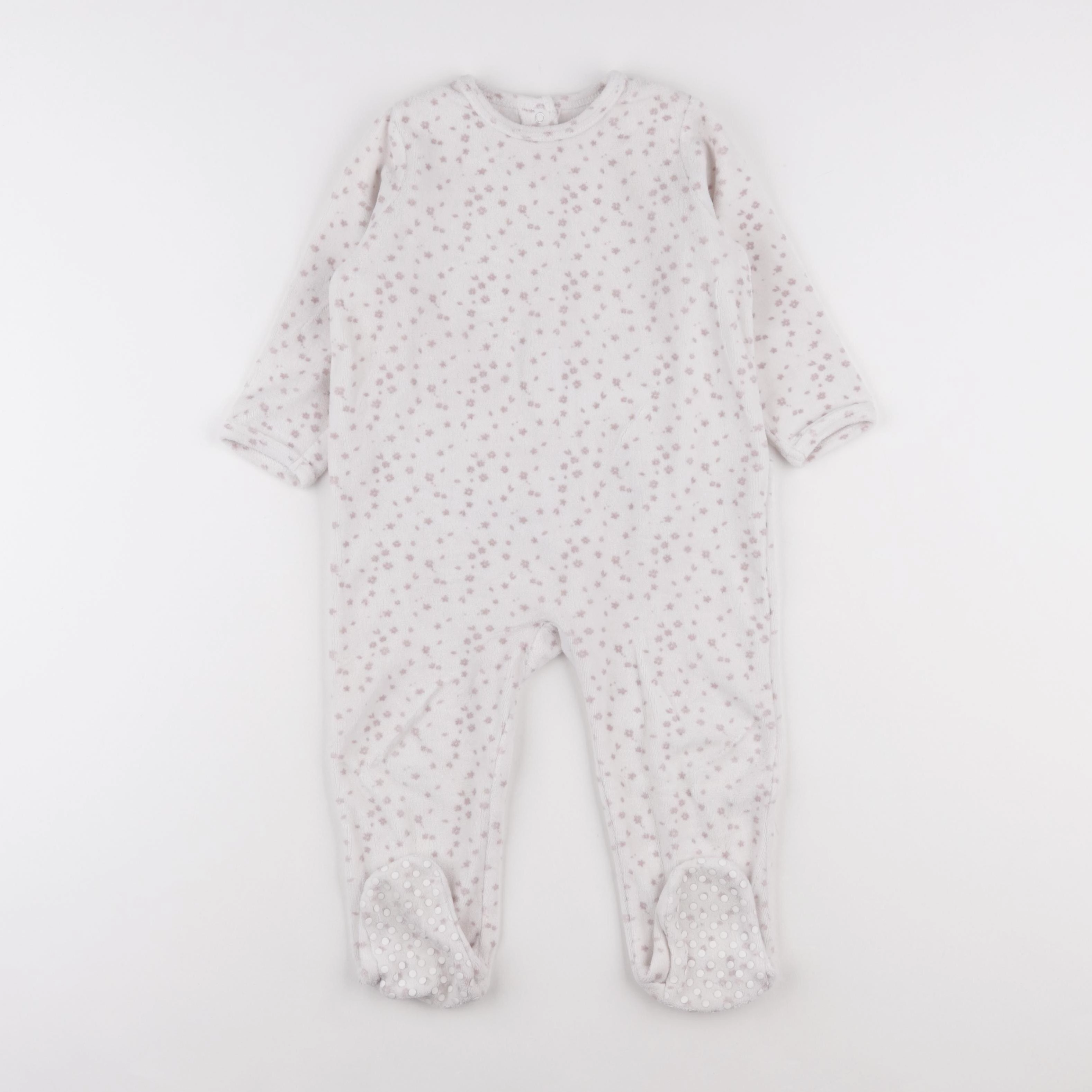Vertbaudet - pyjama velours blanc - 2 ans