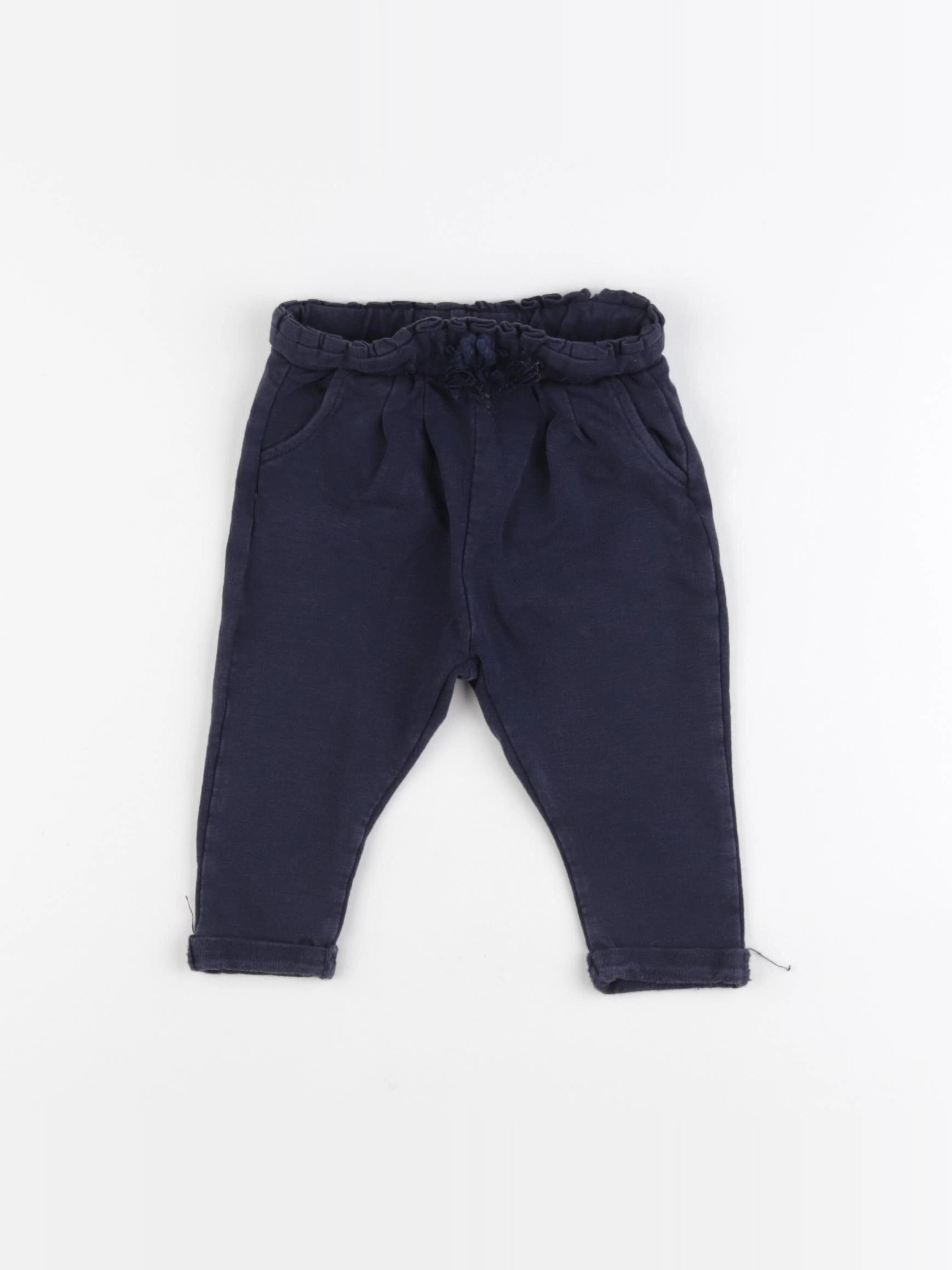 Zara - jogging bleu - 6/9 mois