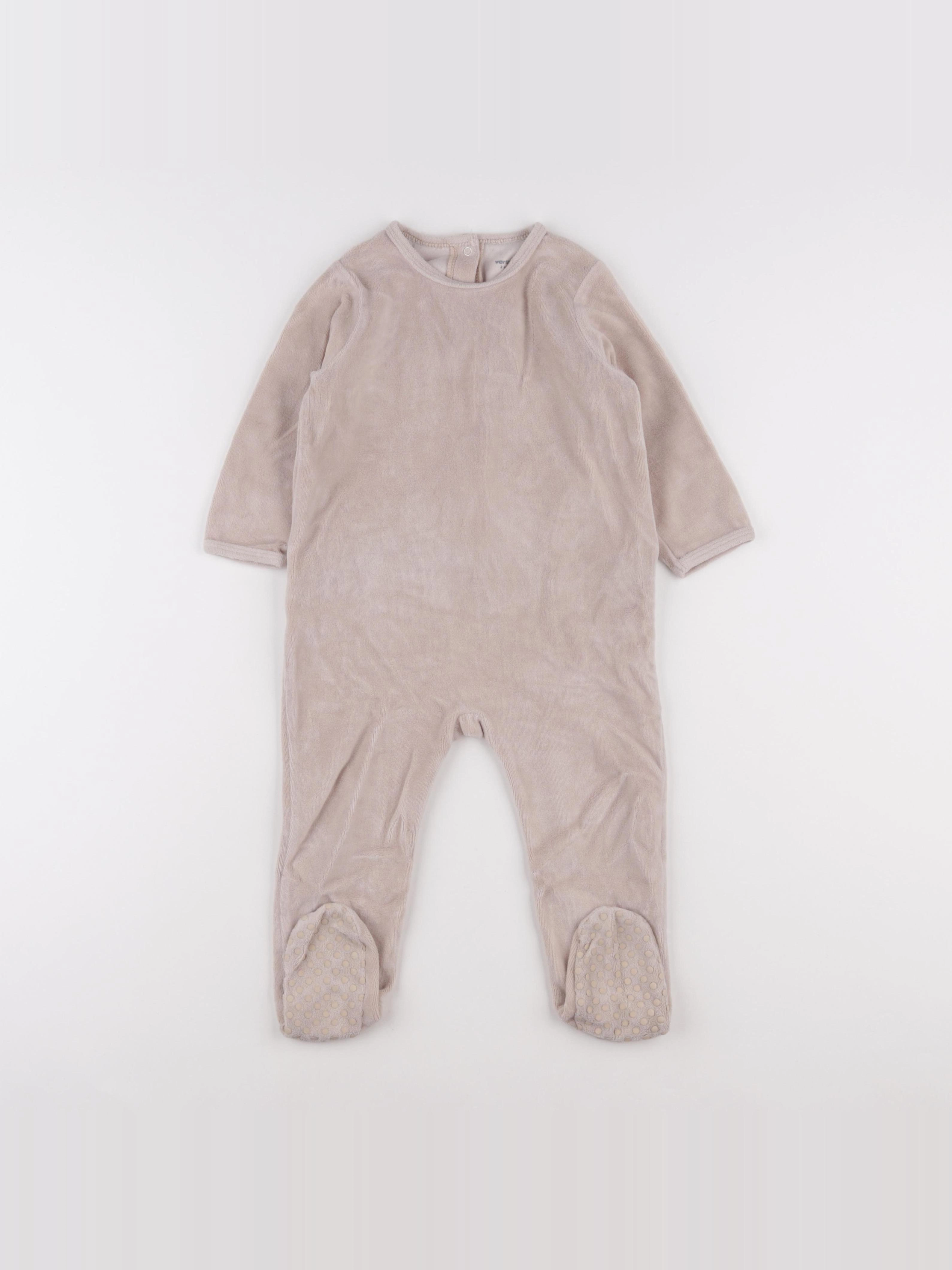 Vertbaudet - pyjama velours gris - 2 ans