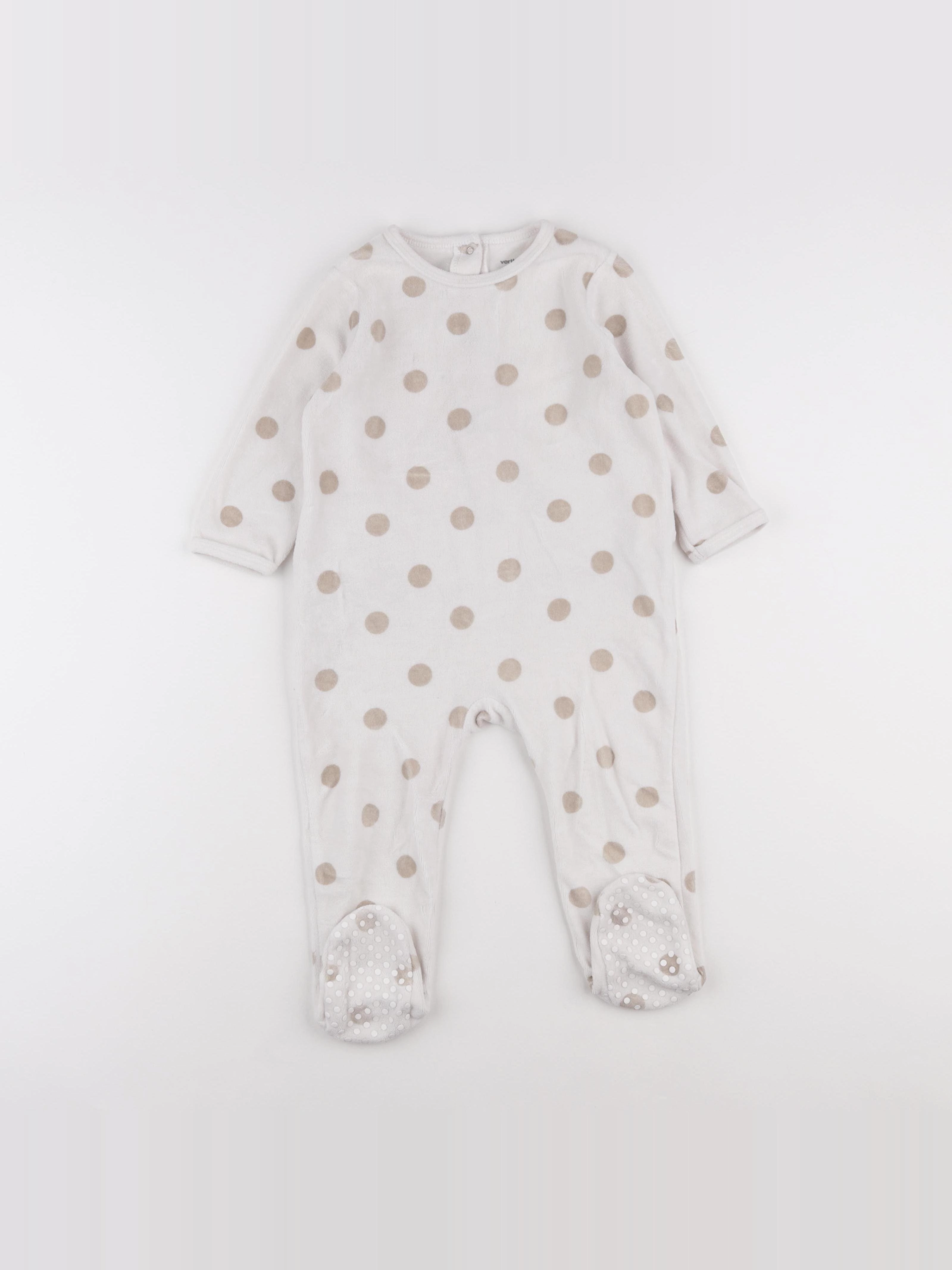 Vertbaudet - pyjama velours blanc - 2 ans
