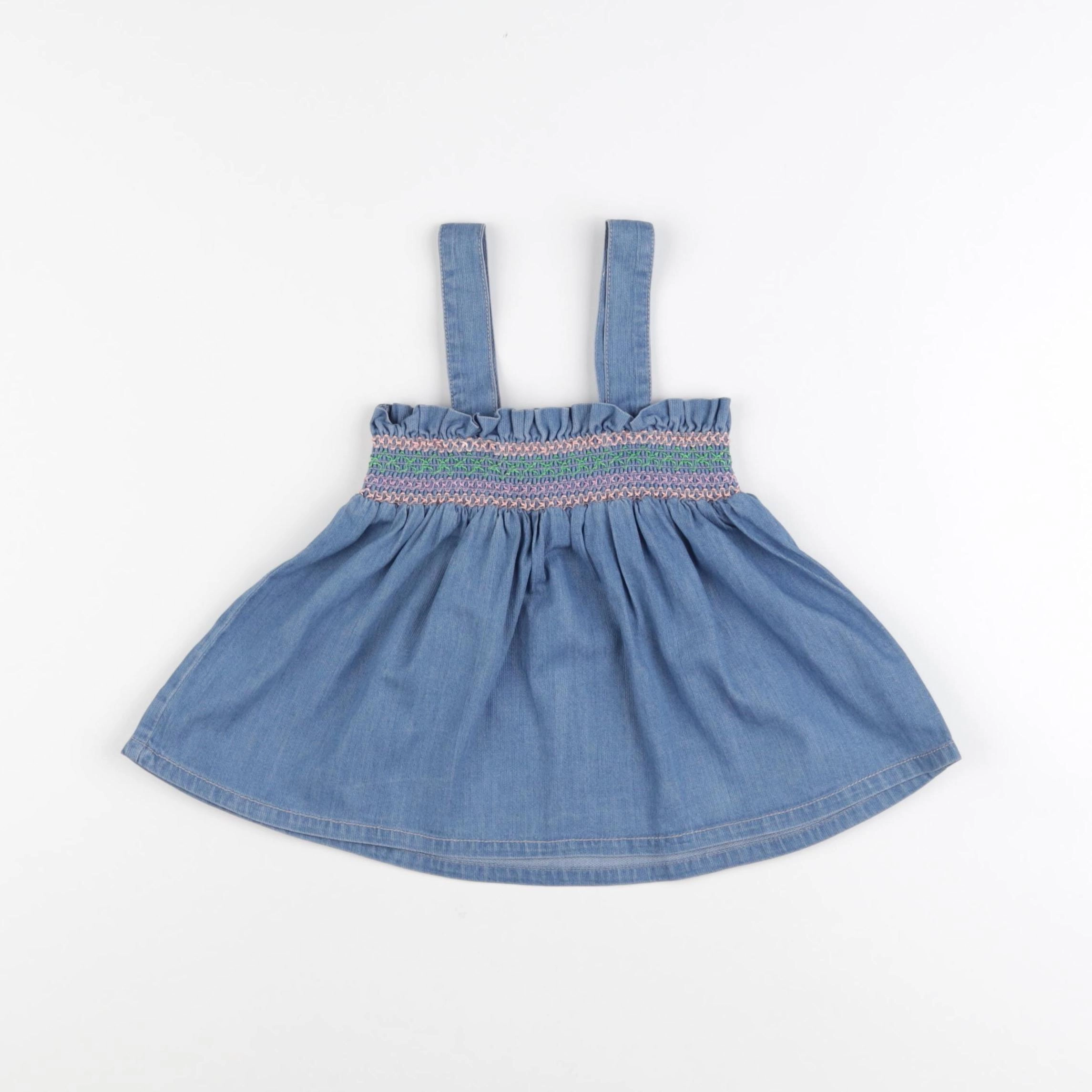 Monoprix - blouse bleu - 3 ans