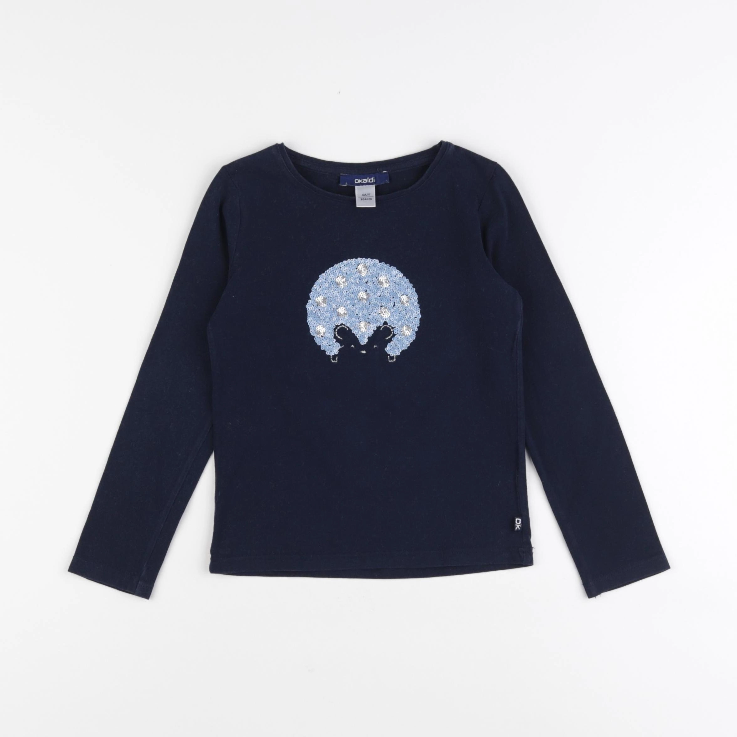 Okaidi - tee-shirt bleu - 4 ans