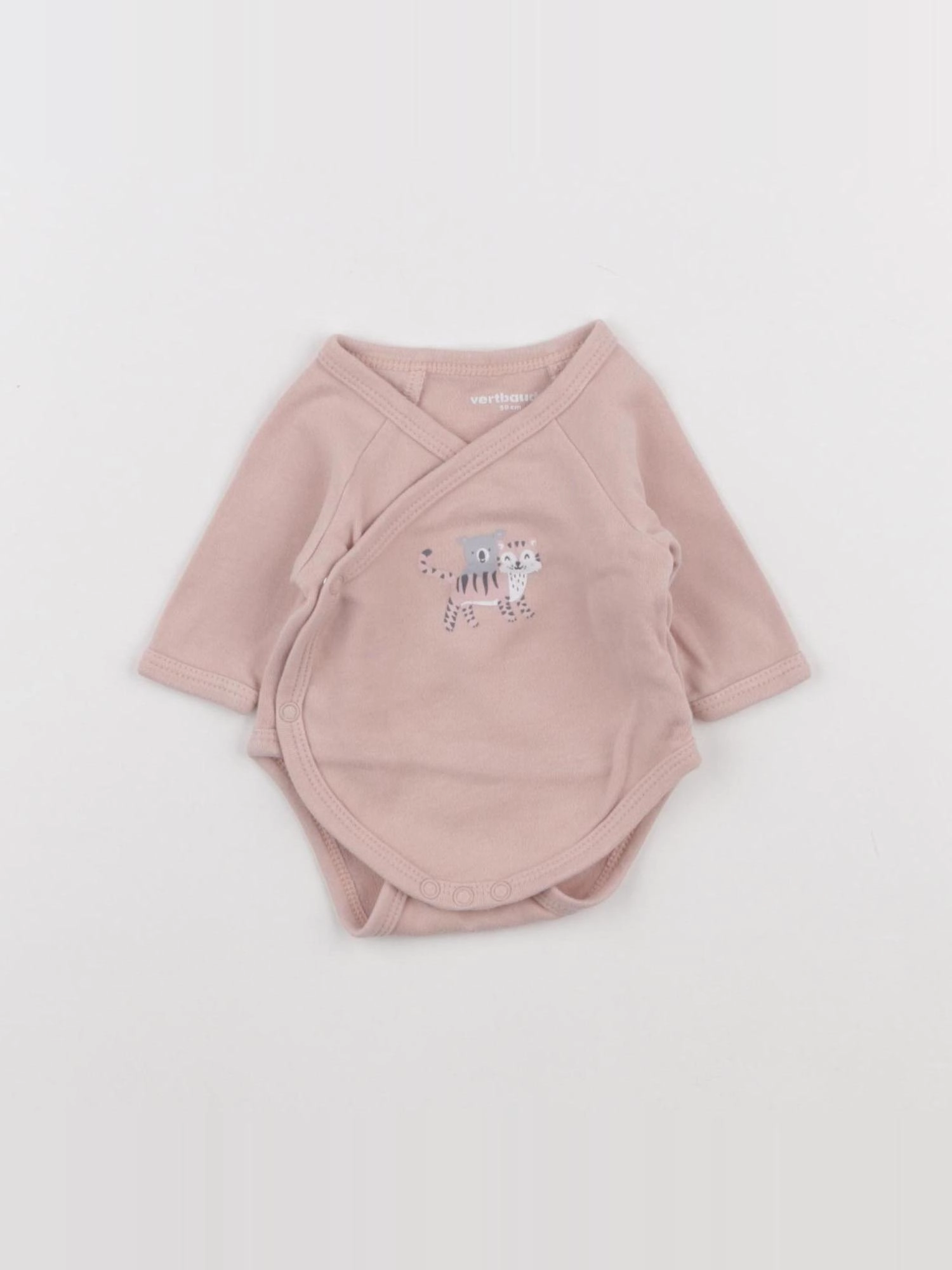 Vertbaudet - body rose - 0 mois