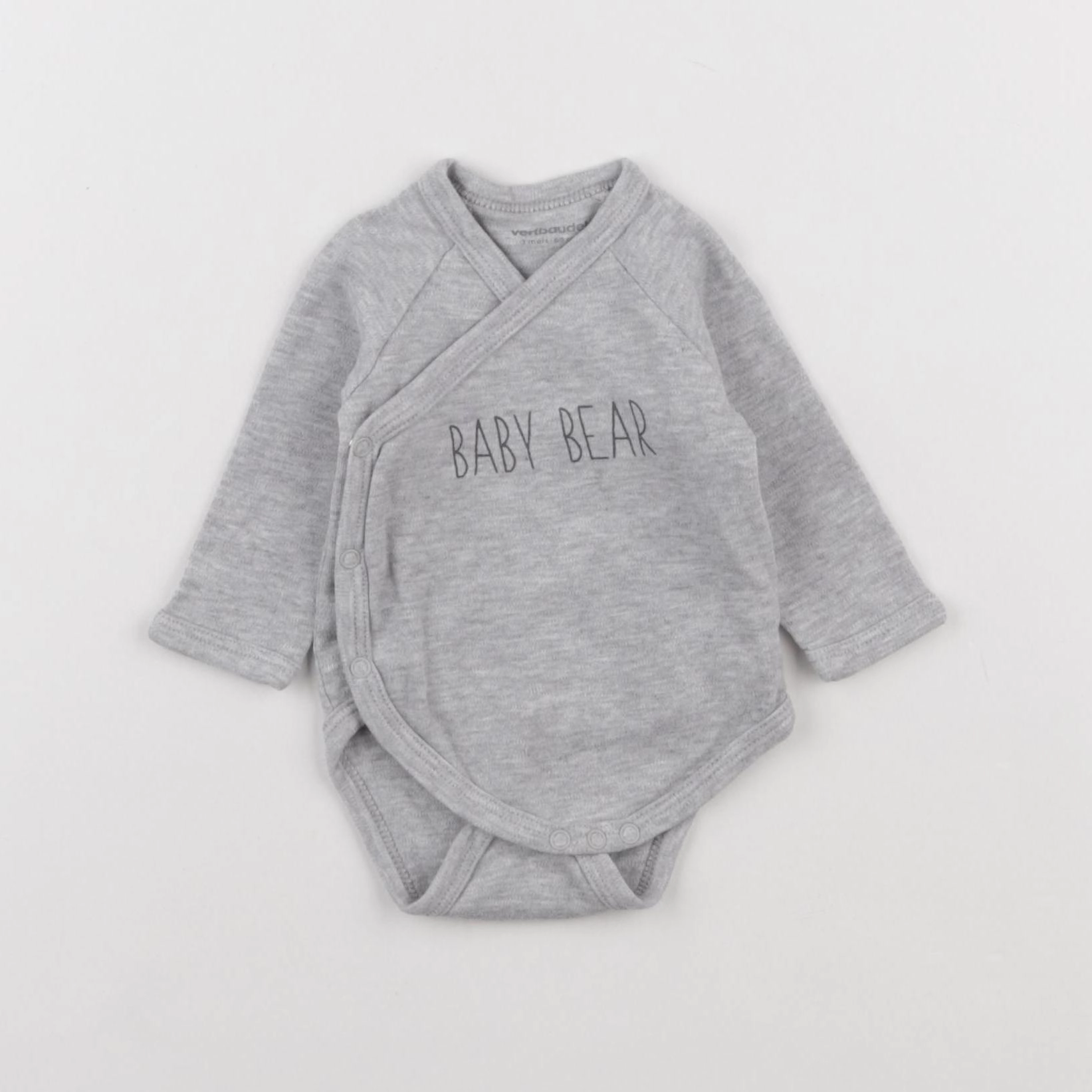 Vertbaudet - body gris - 3 mois