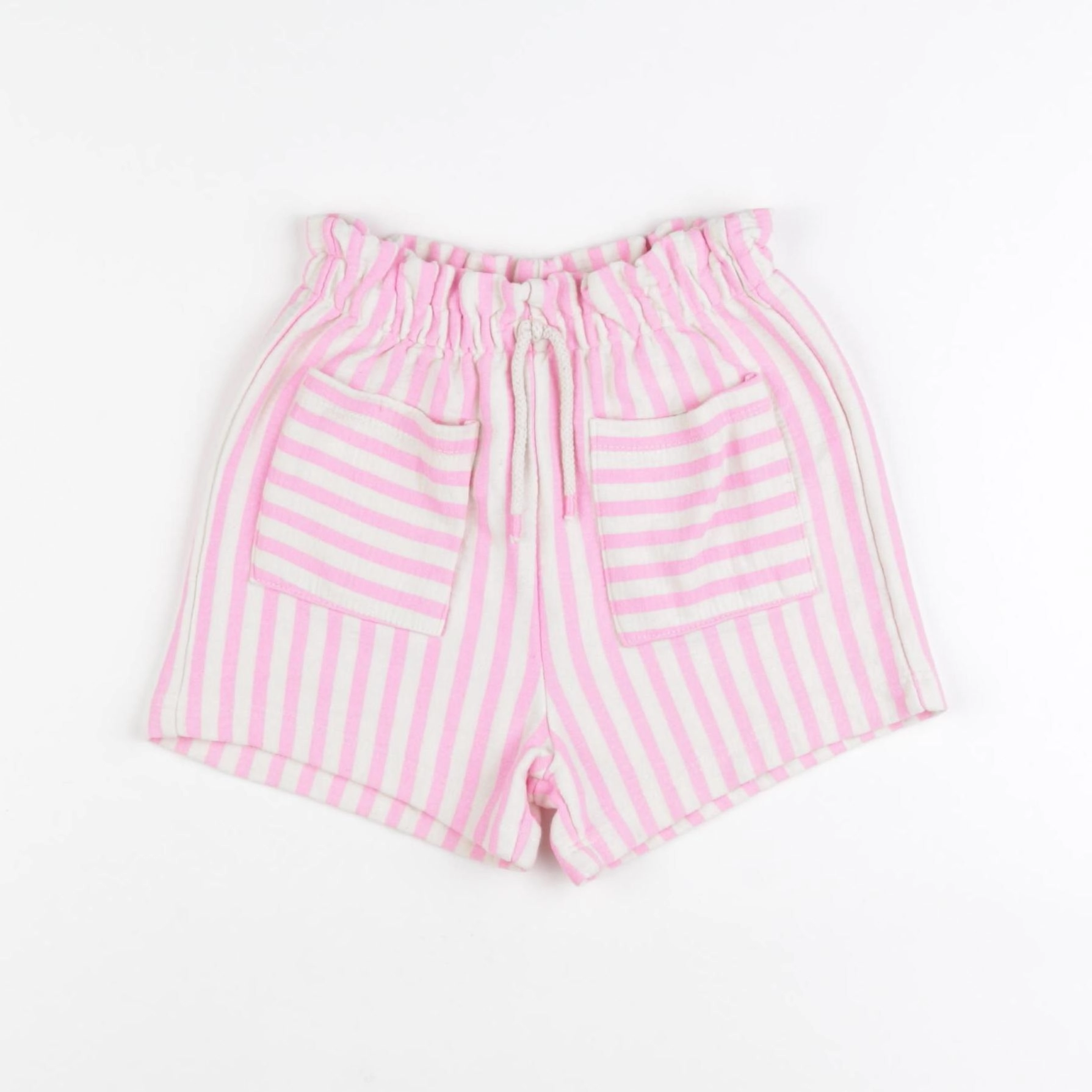 Zara - short blanc, rose - 4 ans