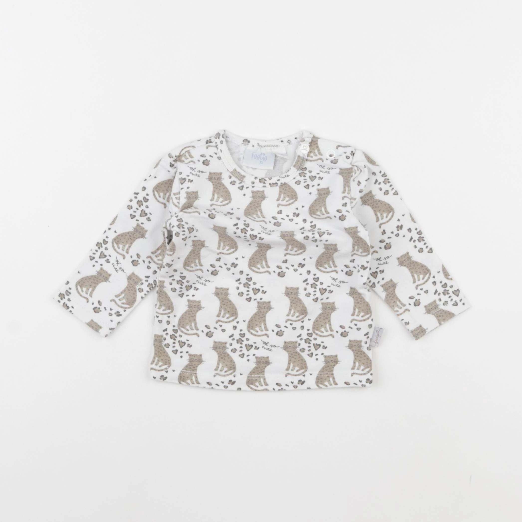 Feetje - tee-shirt blanc, beige - 6 mois