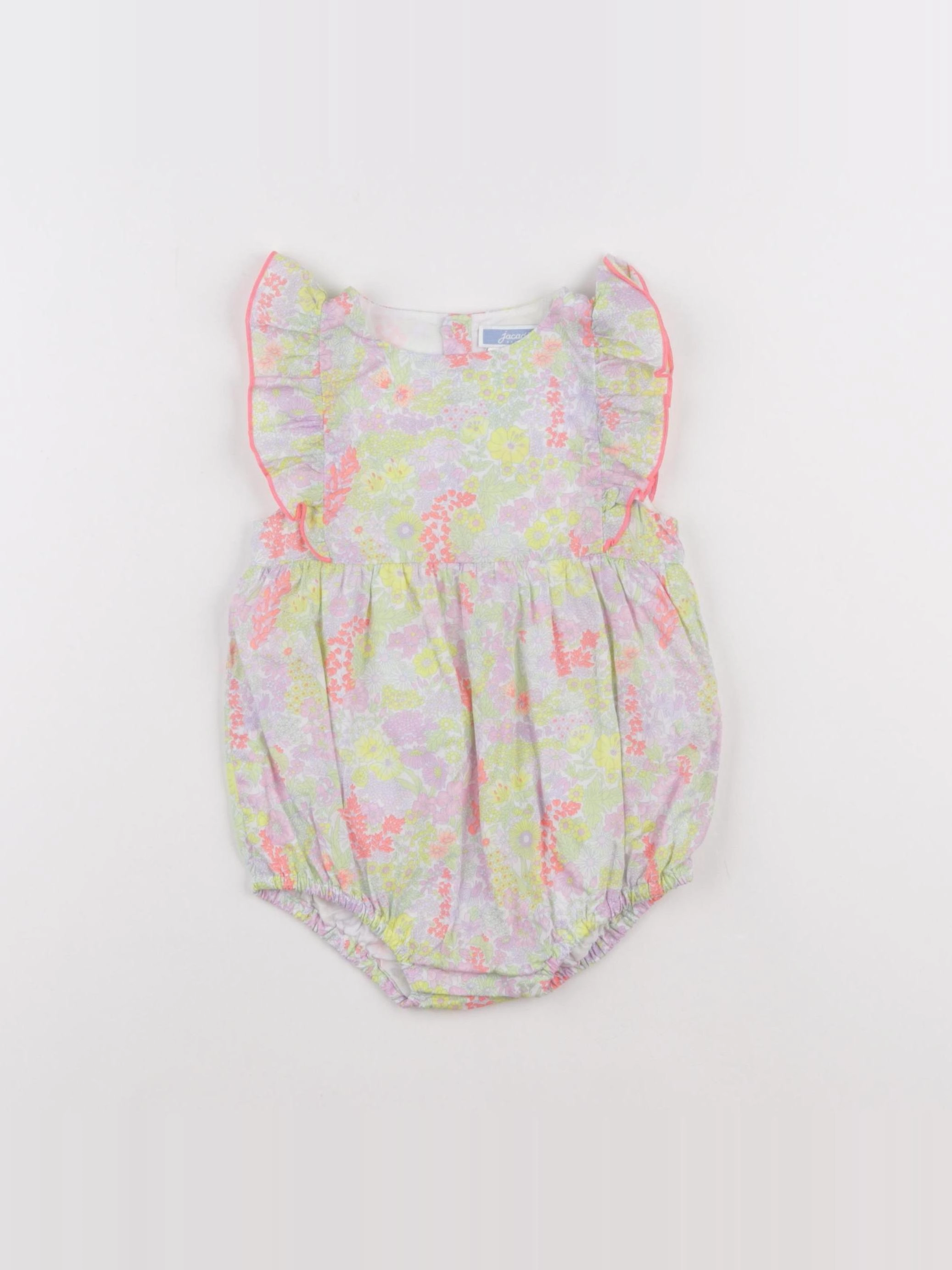 Jacadi - combinaison liberty jaune, vert - 18 mois