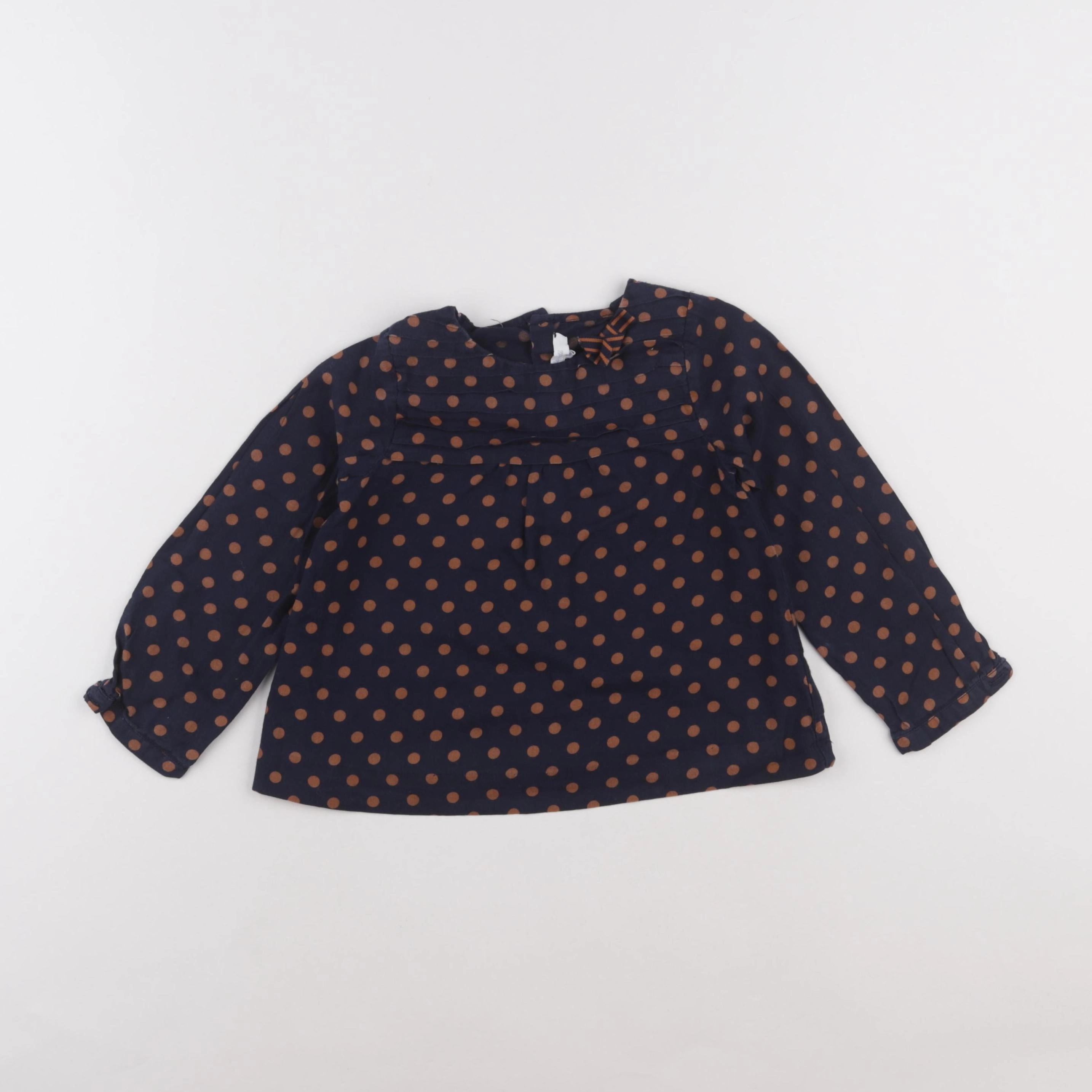 Jacadi - blouse bleu, marron - 3 ans